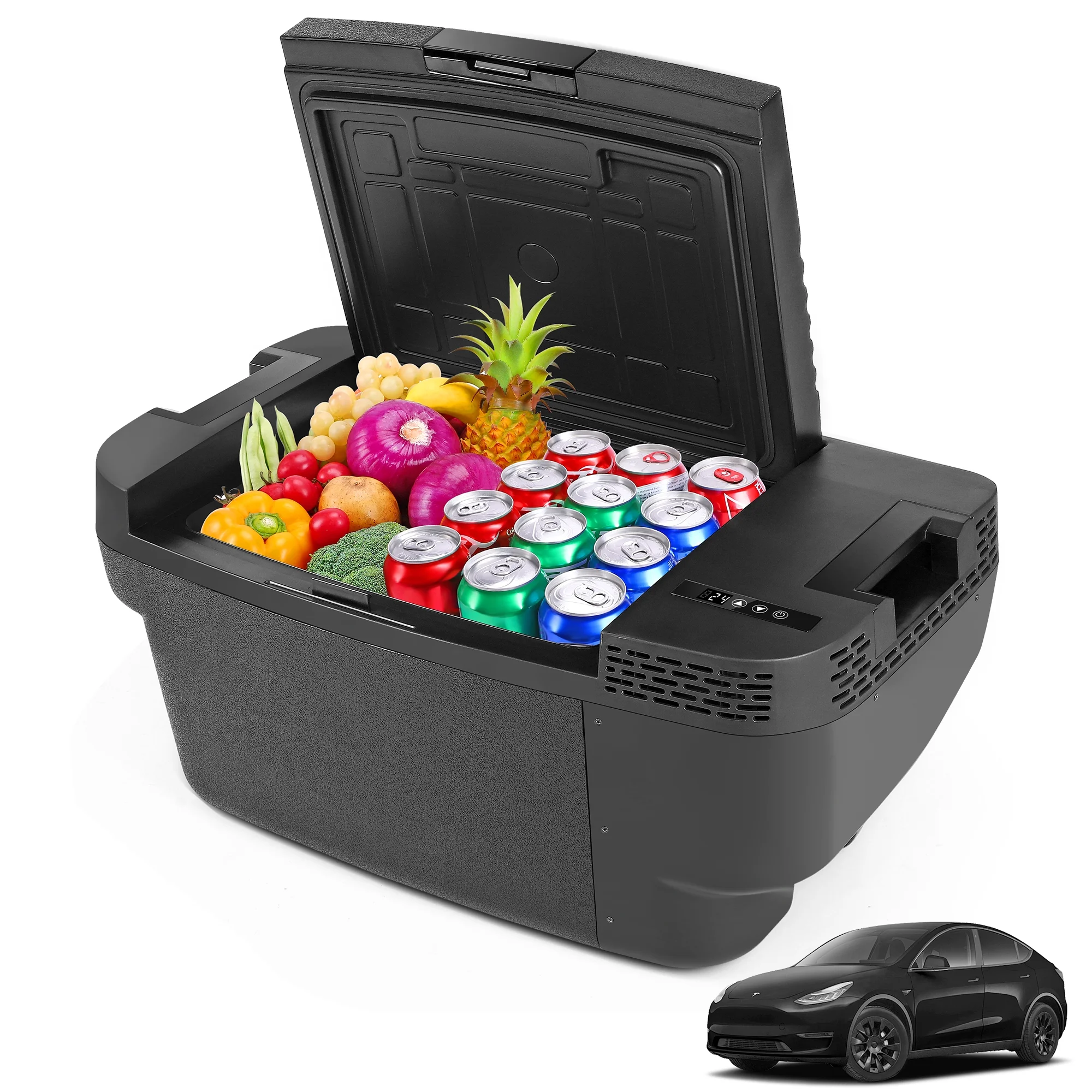 Car Refrigerator for Tesla Model Y 2019-2024 , 37QT(35L) -4�H~68�H Car Fridge 12V Refrigerator , APP Control, Trunk Portable Freezer for Camping Tailgating Road Trip - Image 9