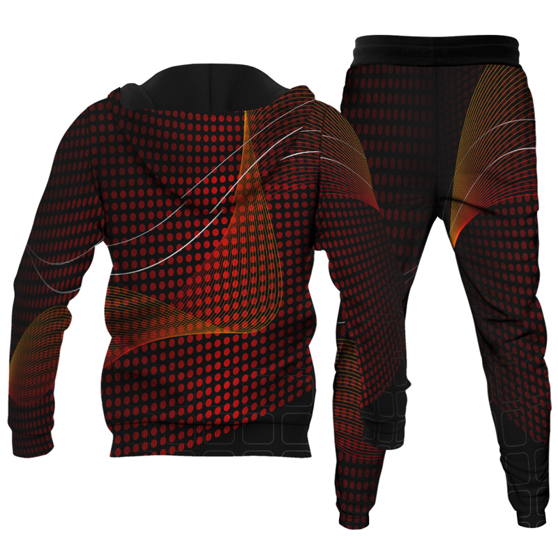 Ensemble de sweat à capuche imprimé personnalisé pour homme 035