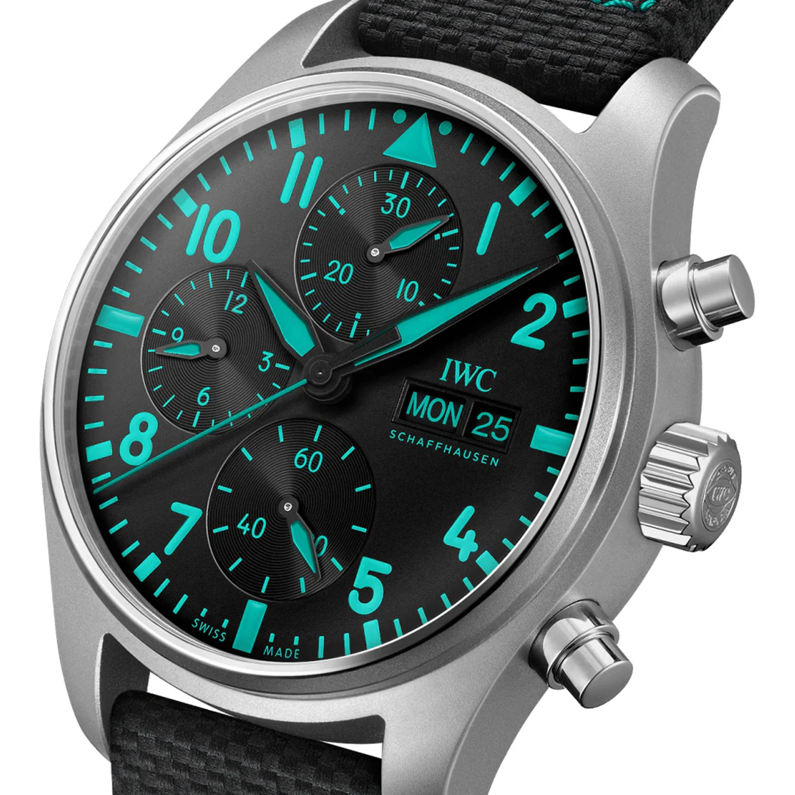 【Super Clone】IWC Pilot Chronograph Mercedes - AMG Petronas Formula One Team 41mm Mens Watch Black IW388108