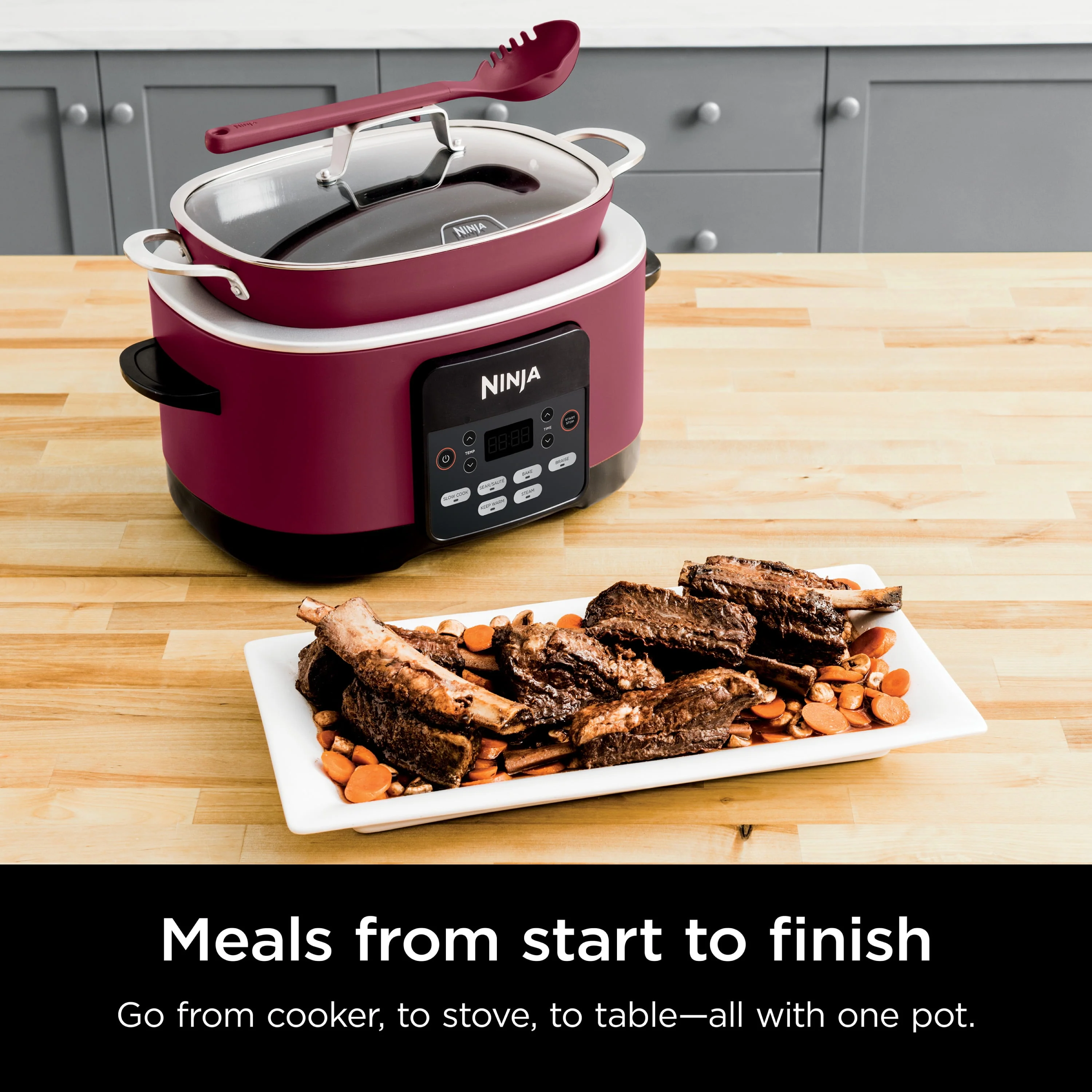 Ninja Foodi Possible Cooker 8.5qt Multi - Cooker, Cherry Tarte, MC1000WM