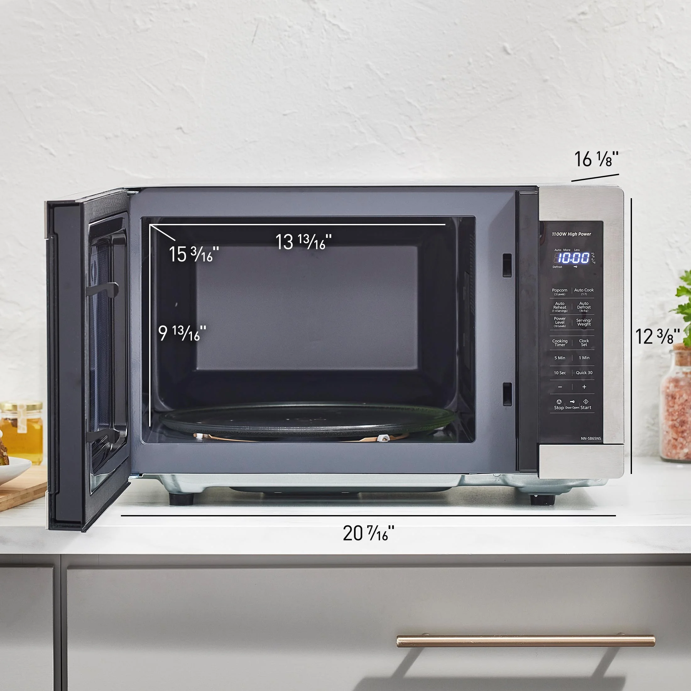 1.3 cu ft Countertop Microwave Oven in Glass Door - Image 7