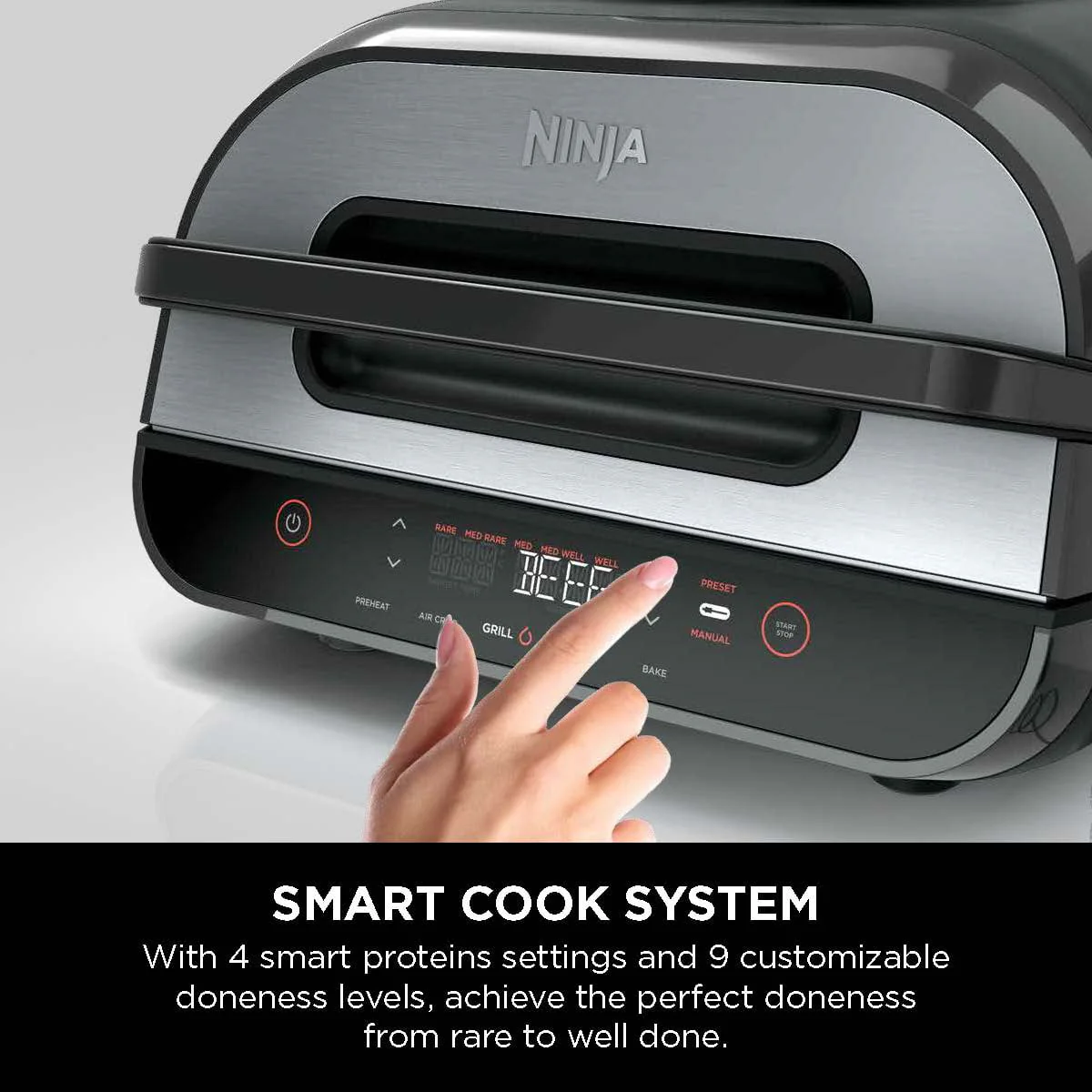 Foodi Smart XL 4-in-1 Indoor Grill with 4-Quart Air Fryer, Roast, Bake, and Smart Cook System, FG550 - Image 5