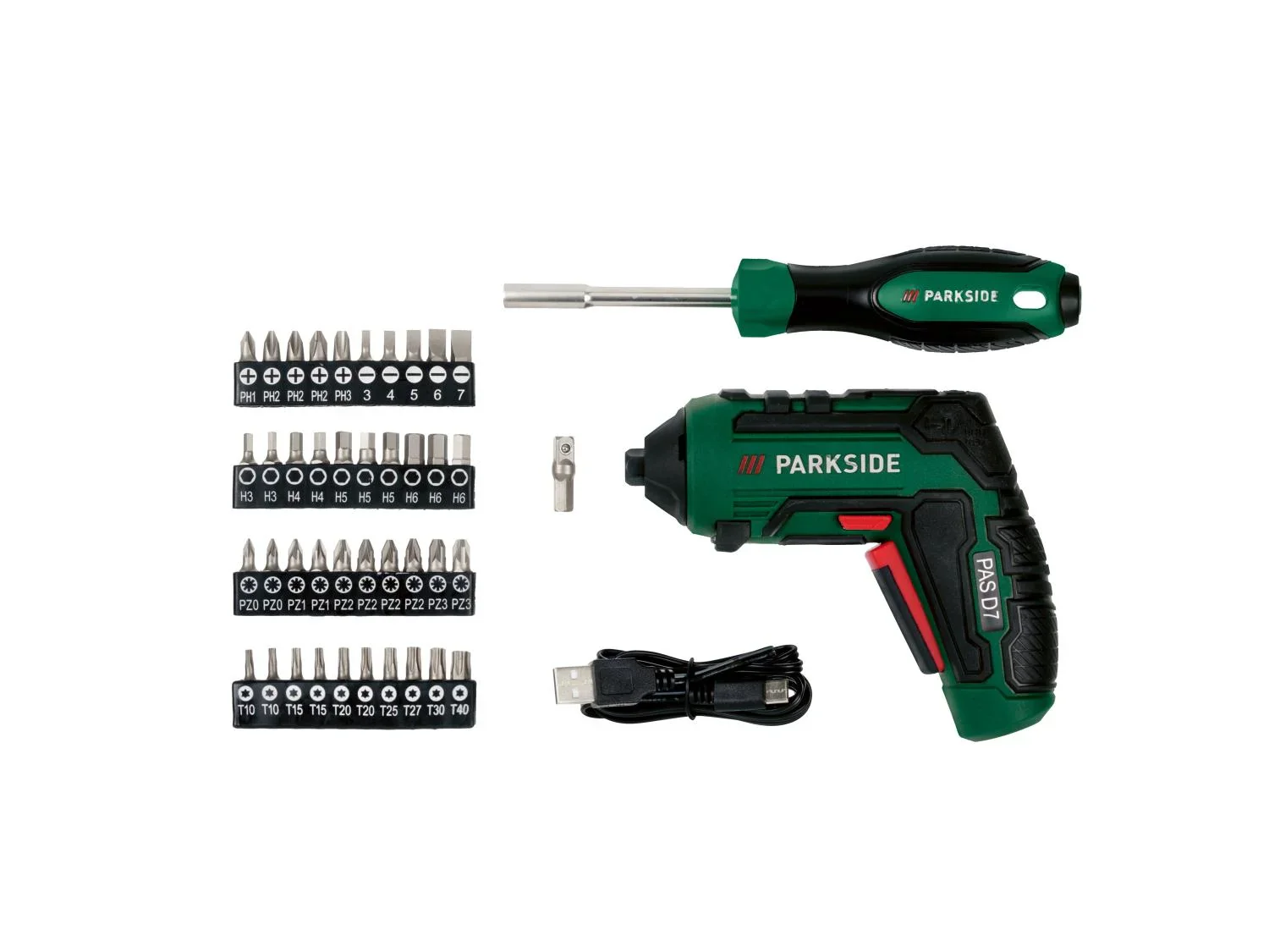 PARKSIDE Bote  outils avec visseuse sans fil PWBM A1, 92 pices