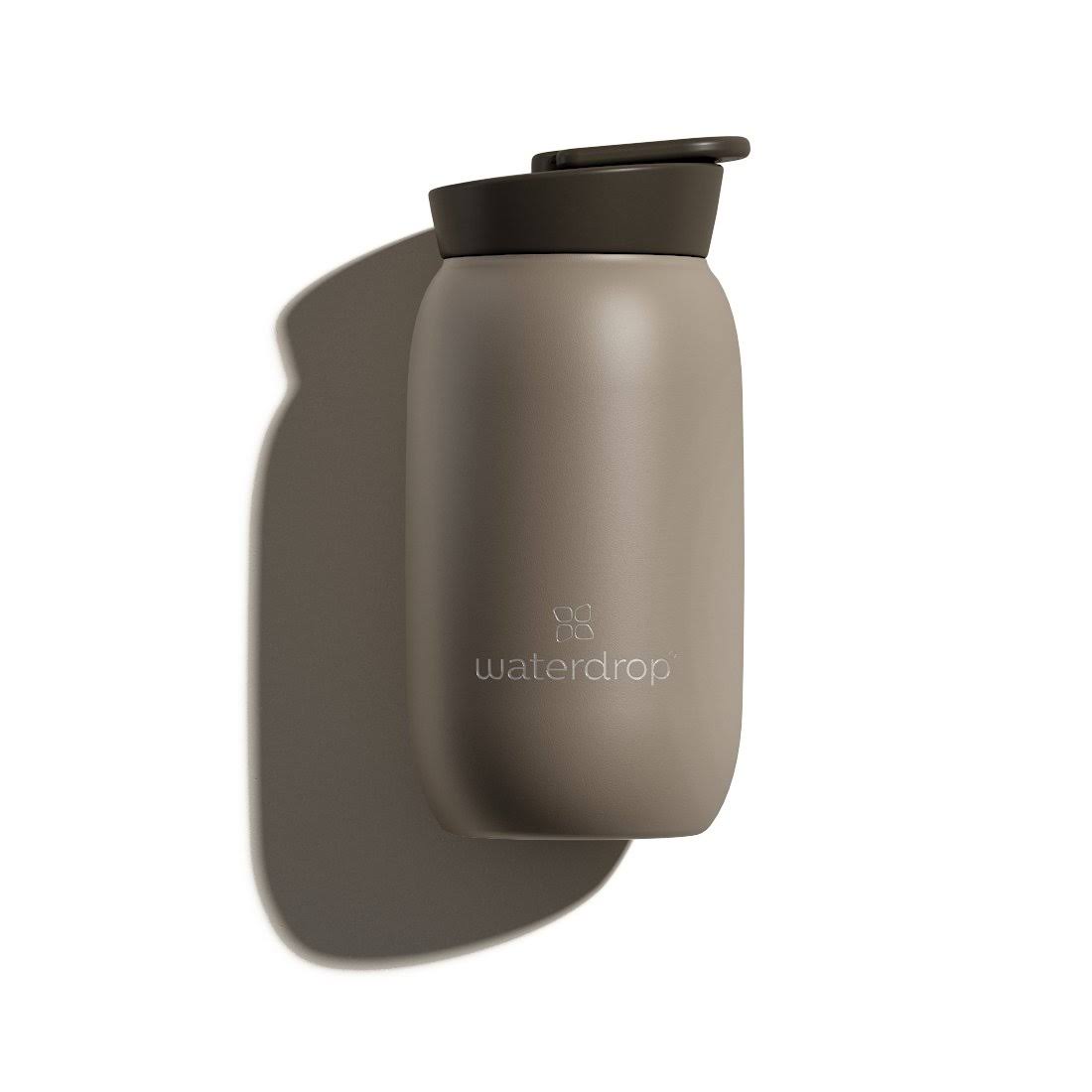 Waterdrop All-Purpose Thermo �{ Tumbler Lid �{ 14 oz �{ Vacuum Insulated, Double-Walled Stainless Steel Bottle �{ Taupe Matt