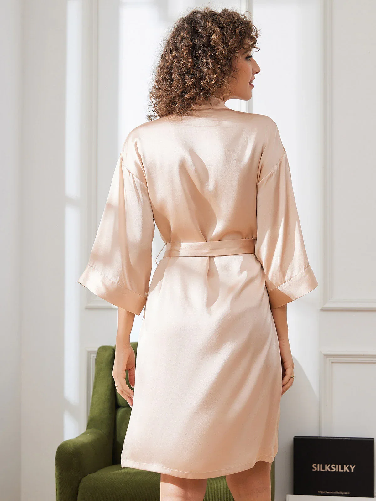 Clearance(US Warehouse) - Pure Silk Women's Kimono Wrap Robe