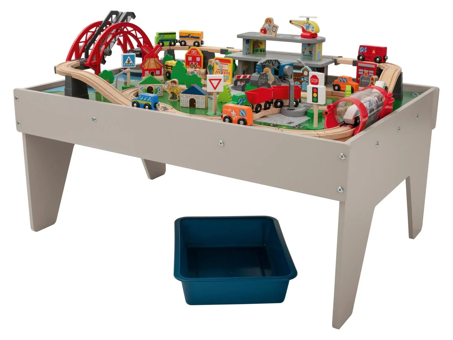 lupilu Table de jeu Chemin de fer en bois
