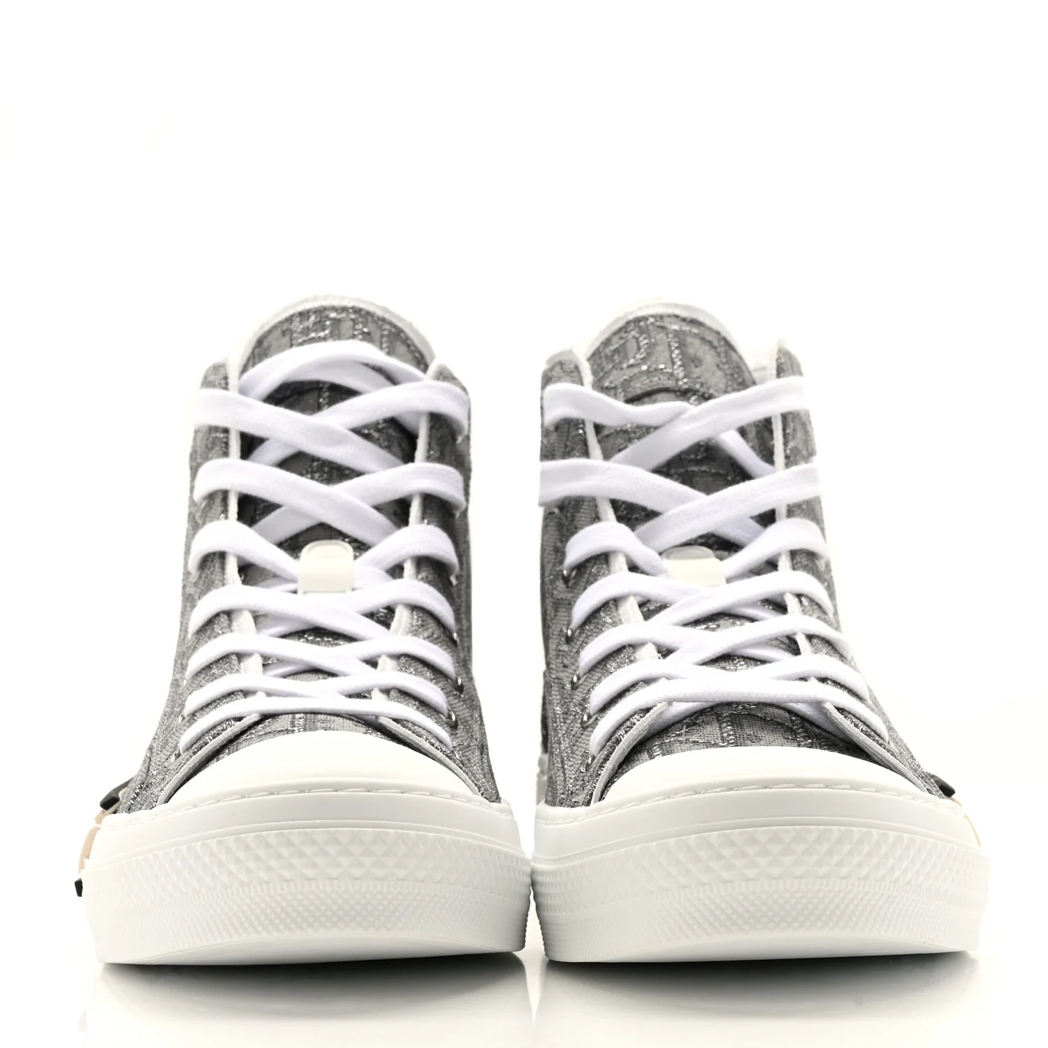 Metallic Oblique Jacquard Mens B23 High Top Sneakers 42 Grey