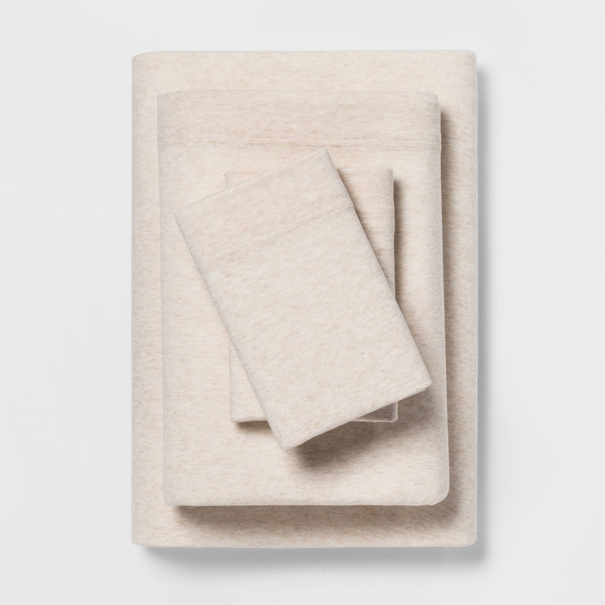 Full Jersey Sheet Set Heather Tan - Room Essentials