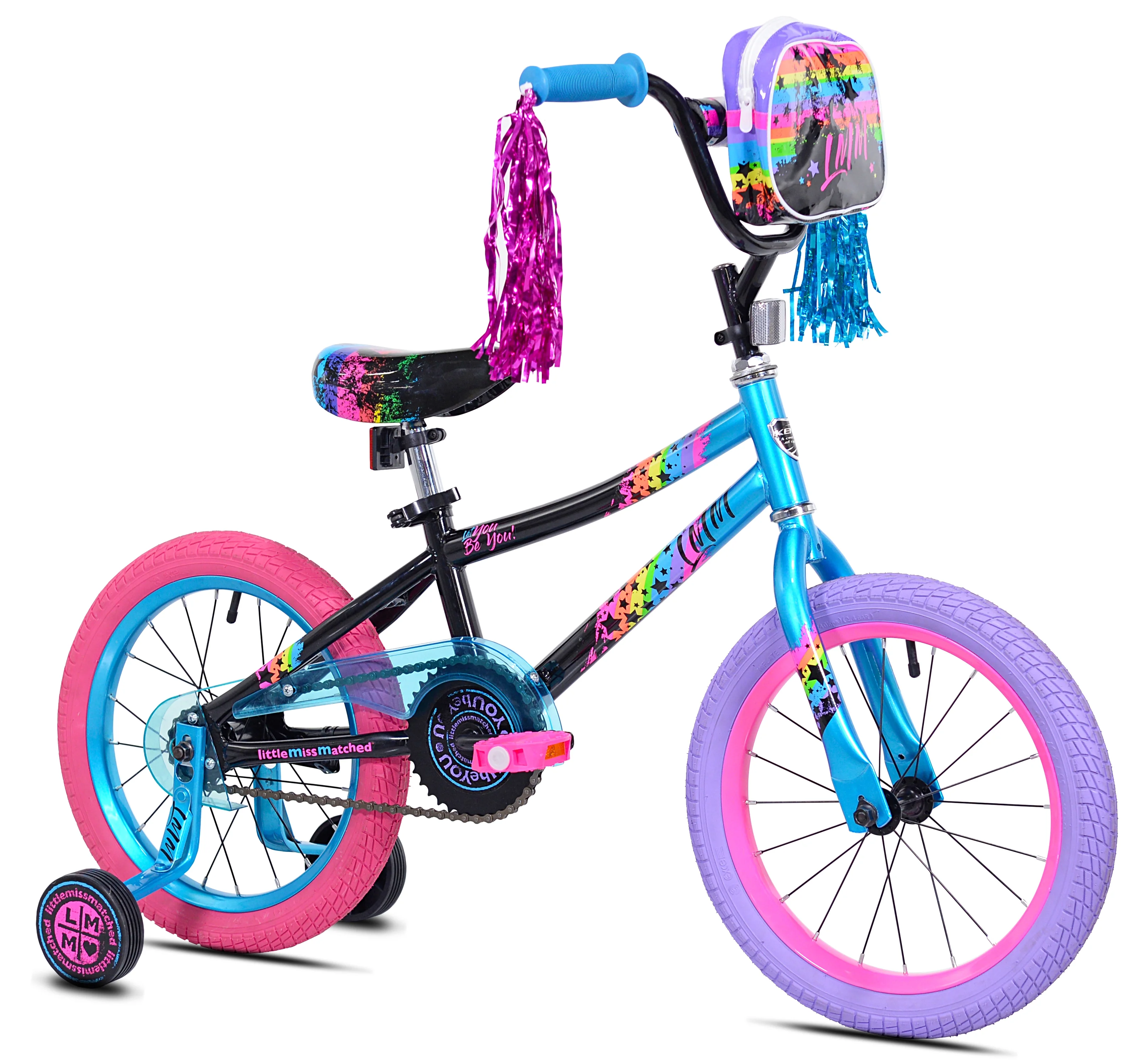 18" Let You Be You Girl's Bike, Blue/Purple/Pink