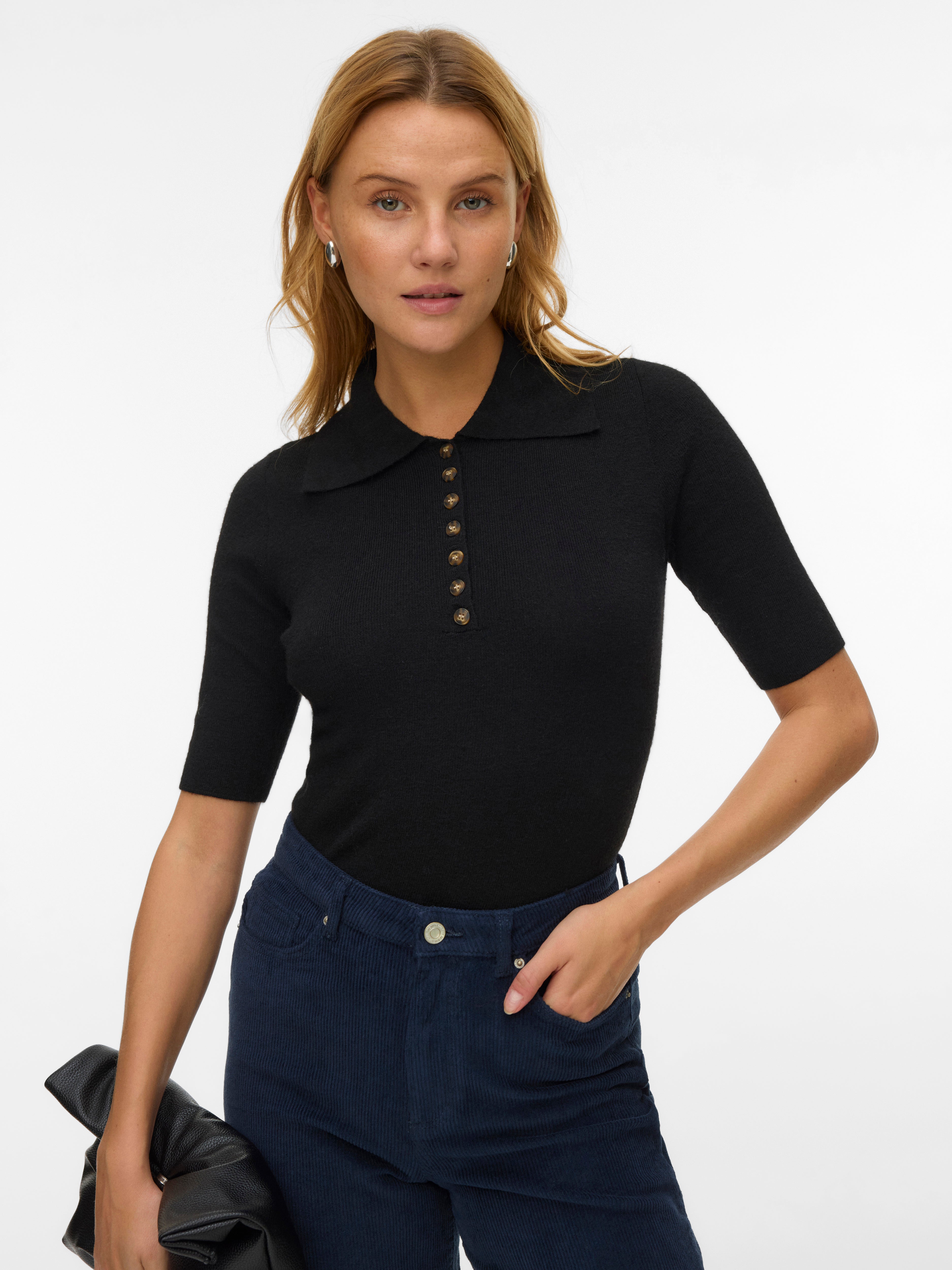 VERO MODA® VMMARINA Knitted Polo-Shirt