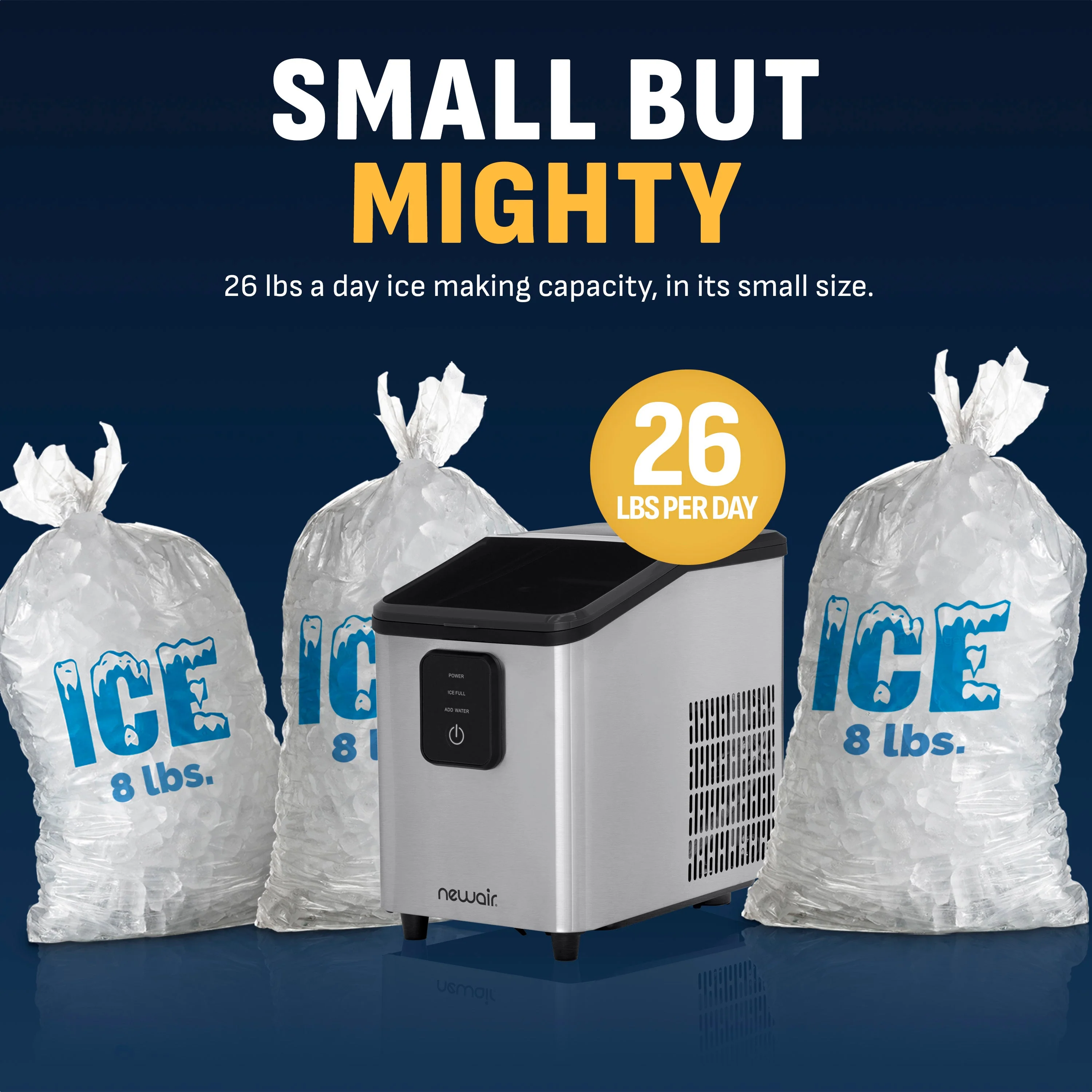 Newair Countertop Ice Maker, Bullet Ice