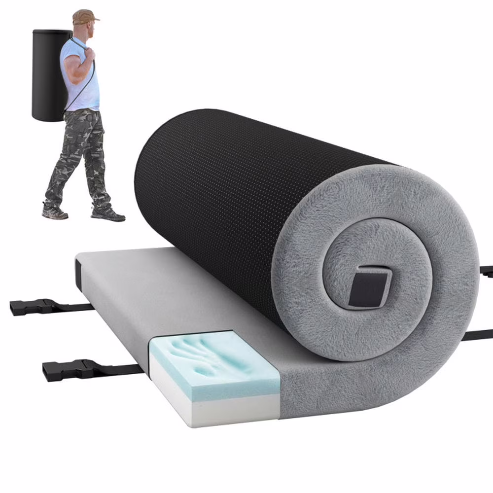 Spaco Indoor Outdoor Sleeping Mat with High Density Foam Cushion and Carrying Bag, Air Mattresses & Sleeping Bags for Outdoor as Garden, Yard, Gary