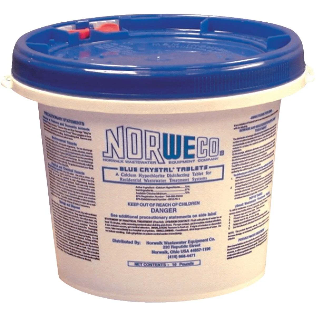 Blue Crystal Wastewater Disinfecting Tablets, 10 lb. Pail