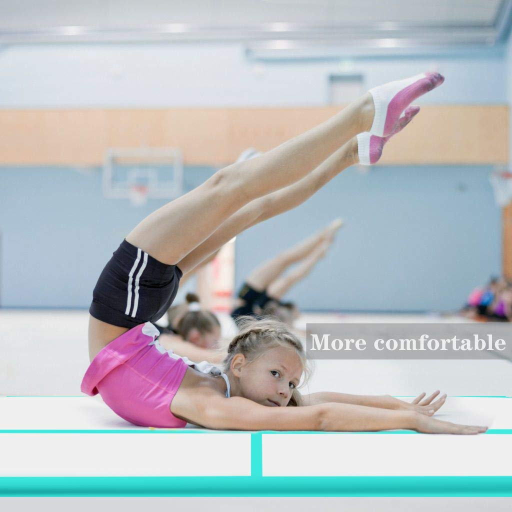 Green 4m*1m*0.1m Inflatable Air Track Tumbling Gymnastic Mat Floor Home Training Yoga W/ Pump - Image 4