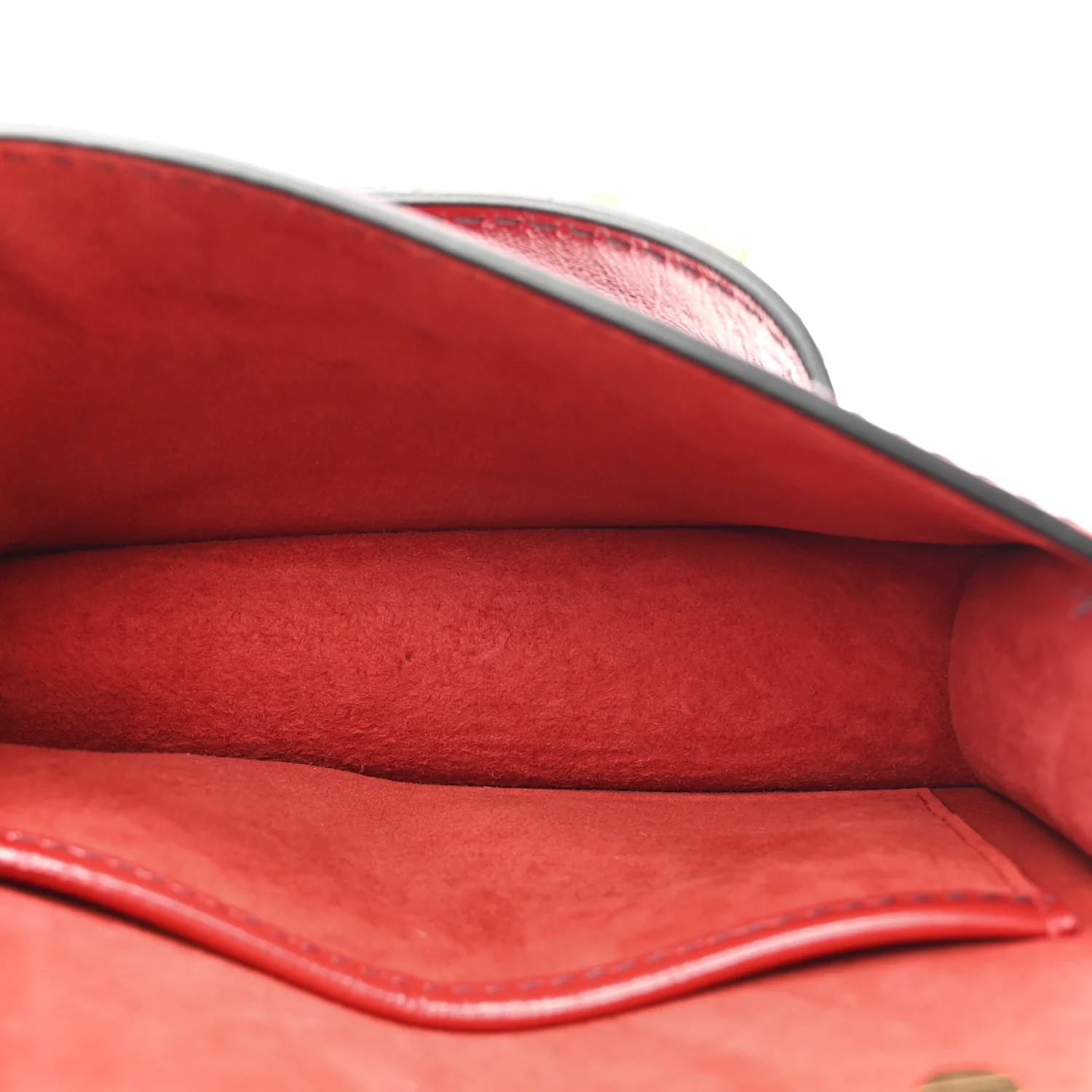 Calfskin J'Adior Chain Flap Bag Red