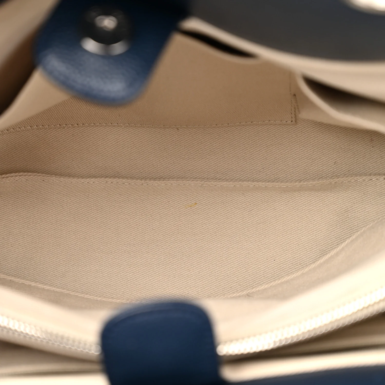 Soft Caviar CC Medium Top Handle Tote Navy Blue