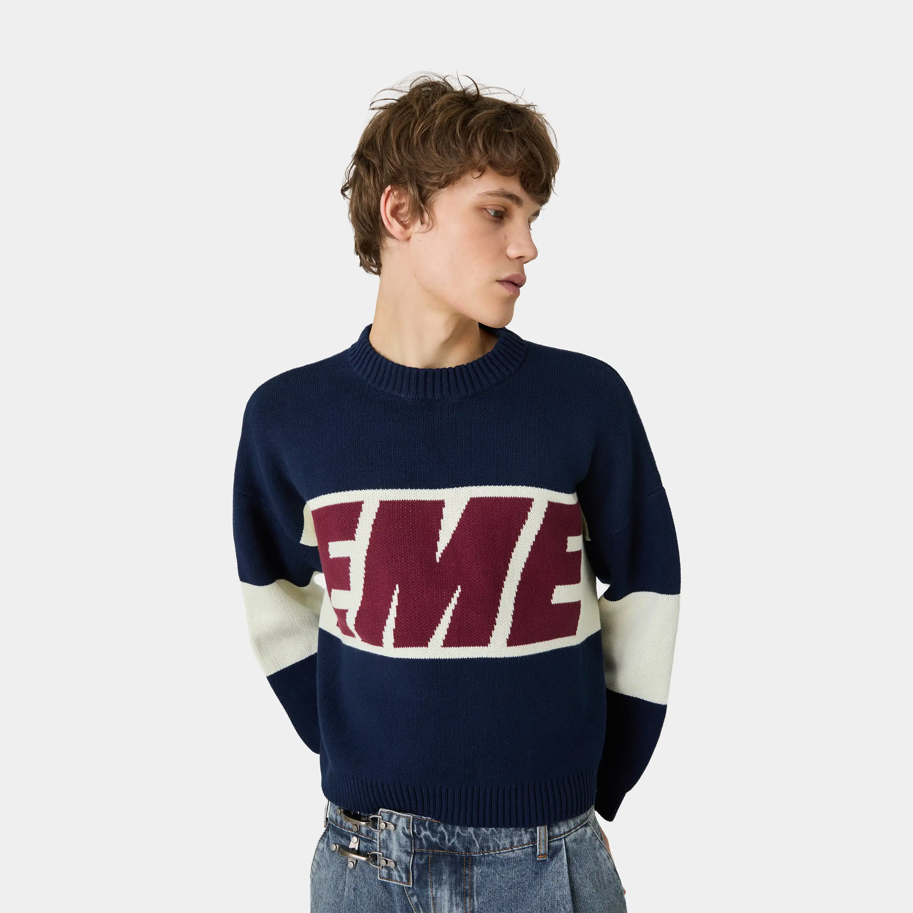 Thrill Navy Master Knit Sweater