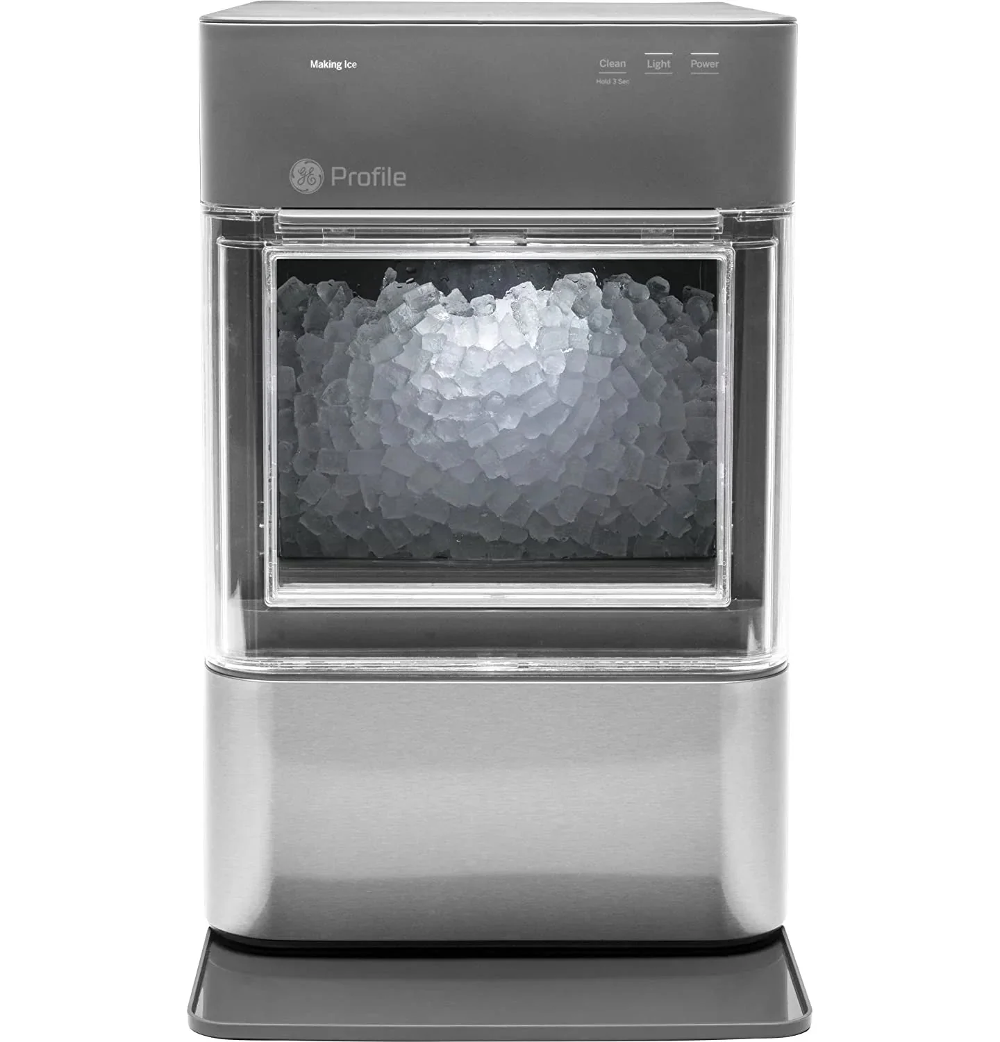 2.0 Countertop Nugget Ice Maker | Ice Machine with Wifi Connectivity | Smart Home Kitchen Essentials | Black Stainless