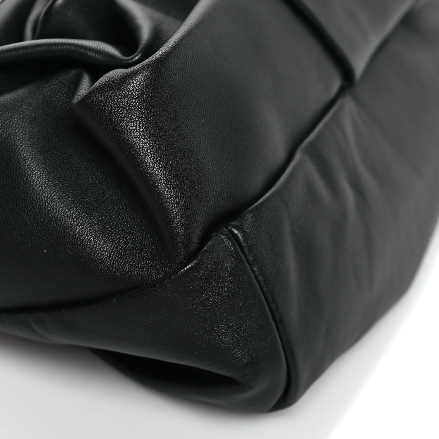 Lambskin Rose Clutch Black
