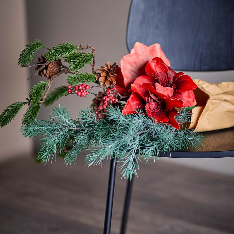 Rubia bukett kunstige blomster 105 cm rød