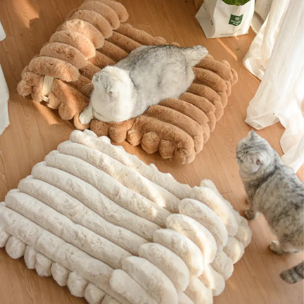 Softness Faux Rabbit Fur Warming Pillow Dog Bed - Cozy Cloud