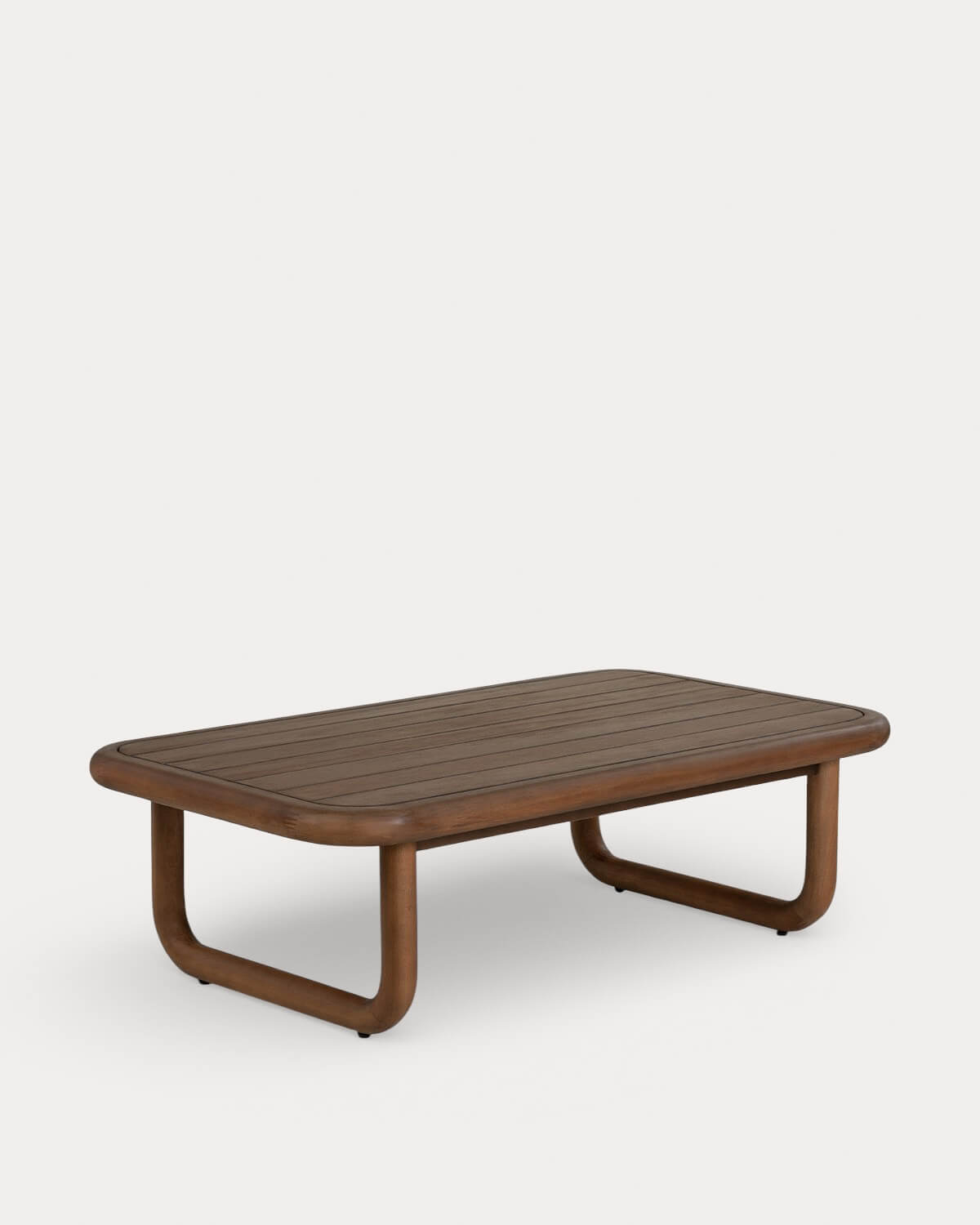 Elnes - Mesa de Centro Rectangular de Madera de Eucalipto (110x65 cm) Elnes