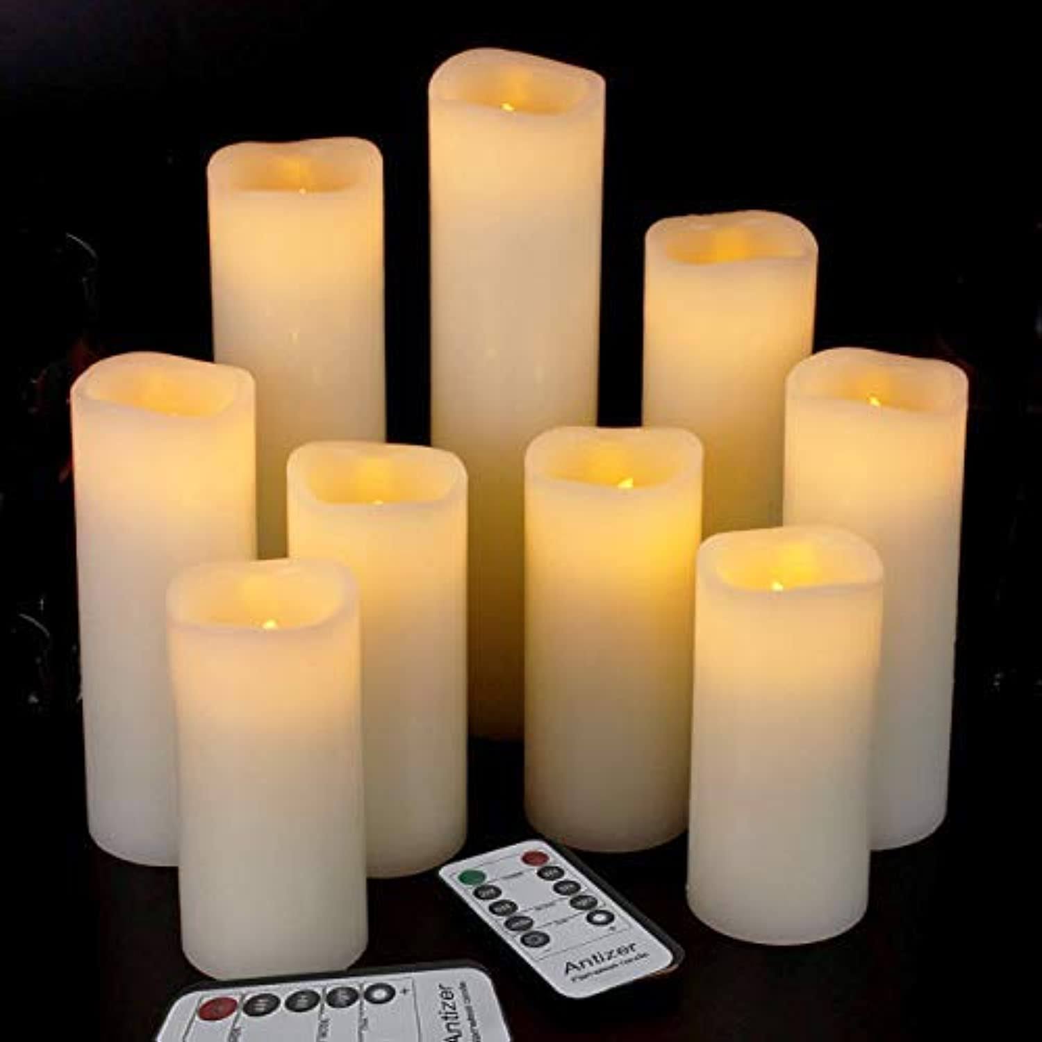 antizer Flameless Candles LED Candles Pack of 9 H 4