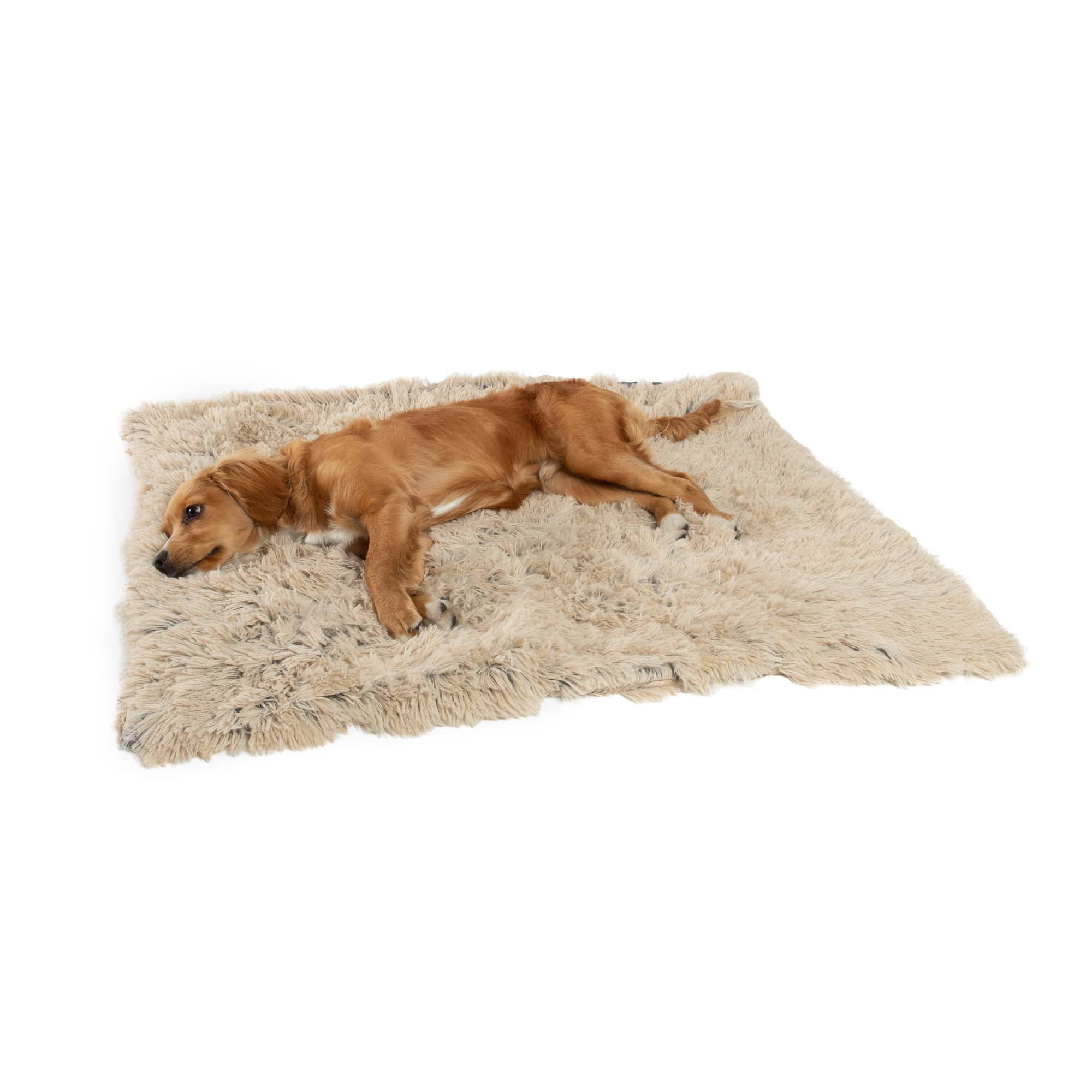 Best Friends by Sheri Calming Shag Fur Pet Throw Blanket, Taupe, 30