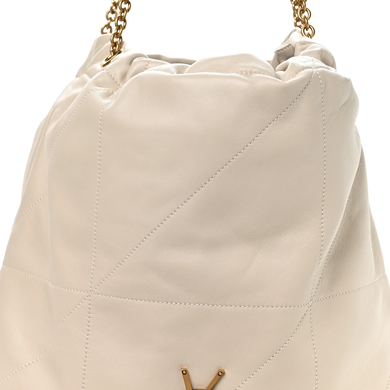 Lambskin Matelasse Monogram Large Jamie 4.3 Pochon Crema Soft