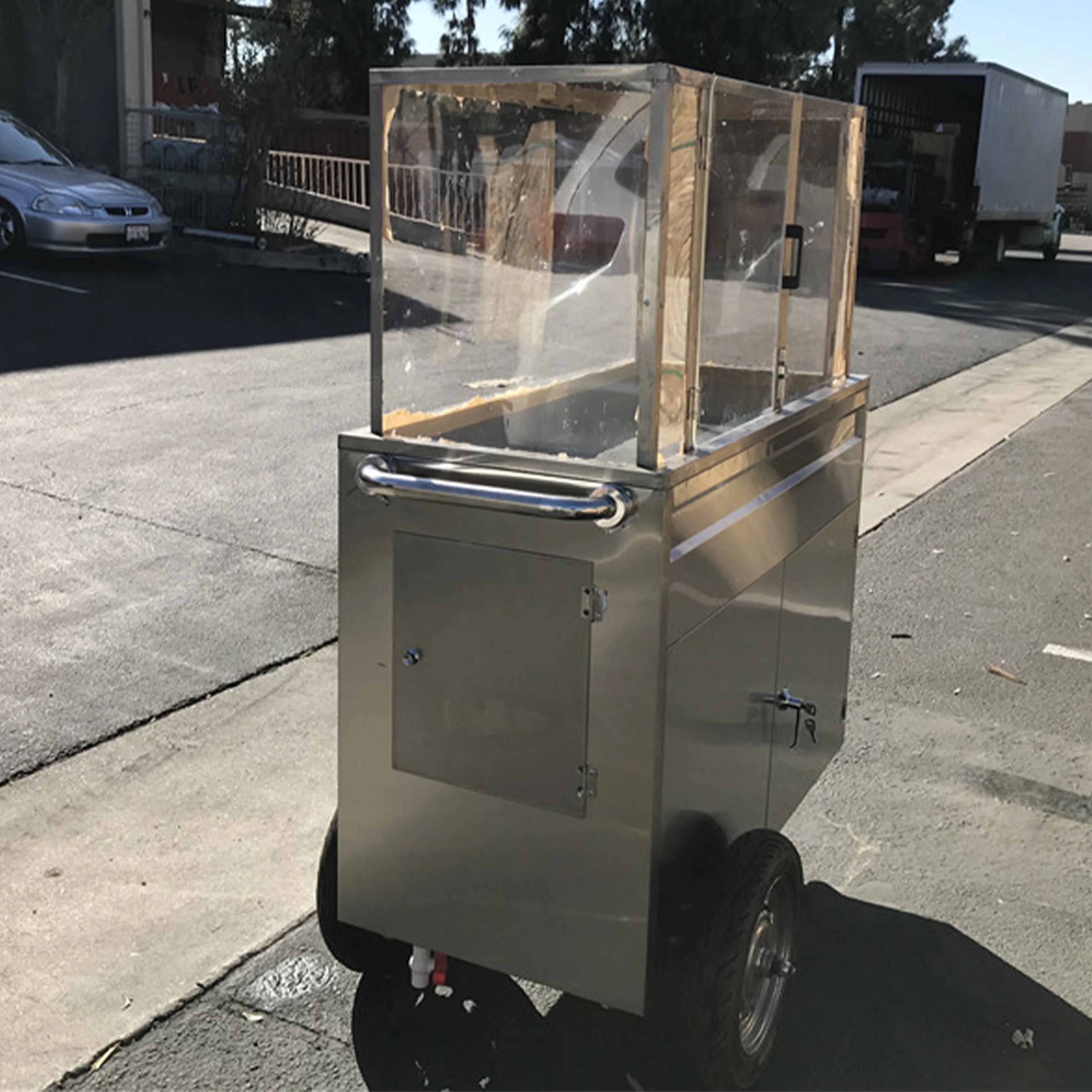 44'' Commercial Street Vendor Carro De Fruta Fruit Cart Concession Stand Street Fruit Cart - Image 5
