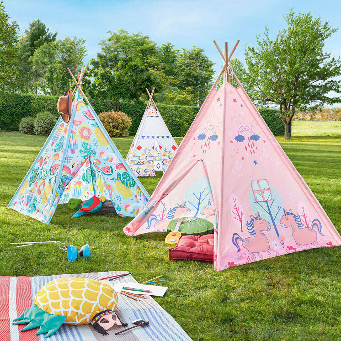 Tipi d’extérieur motif tropical summer