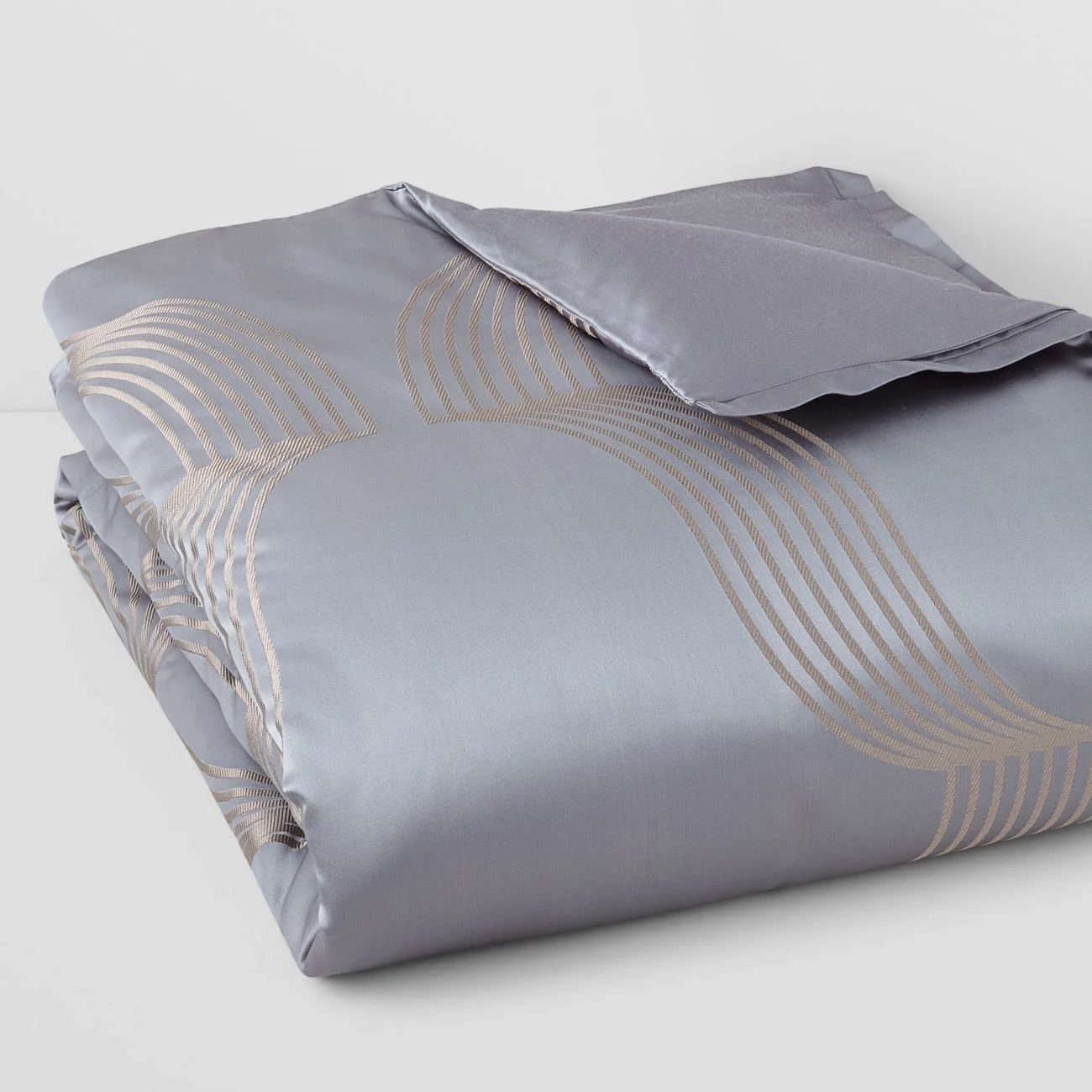Hudson Park Concerto Duvet, Dark Gray, Dark Gray, Queen(Queen)