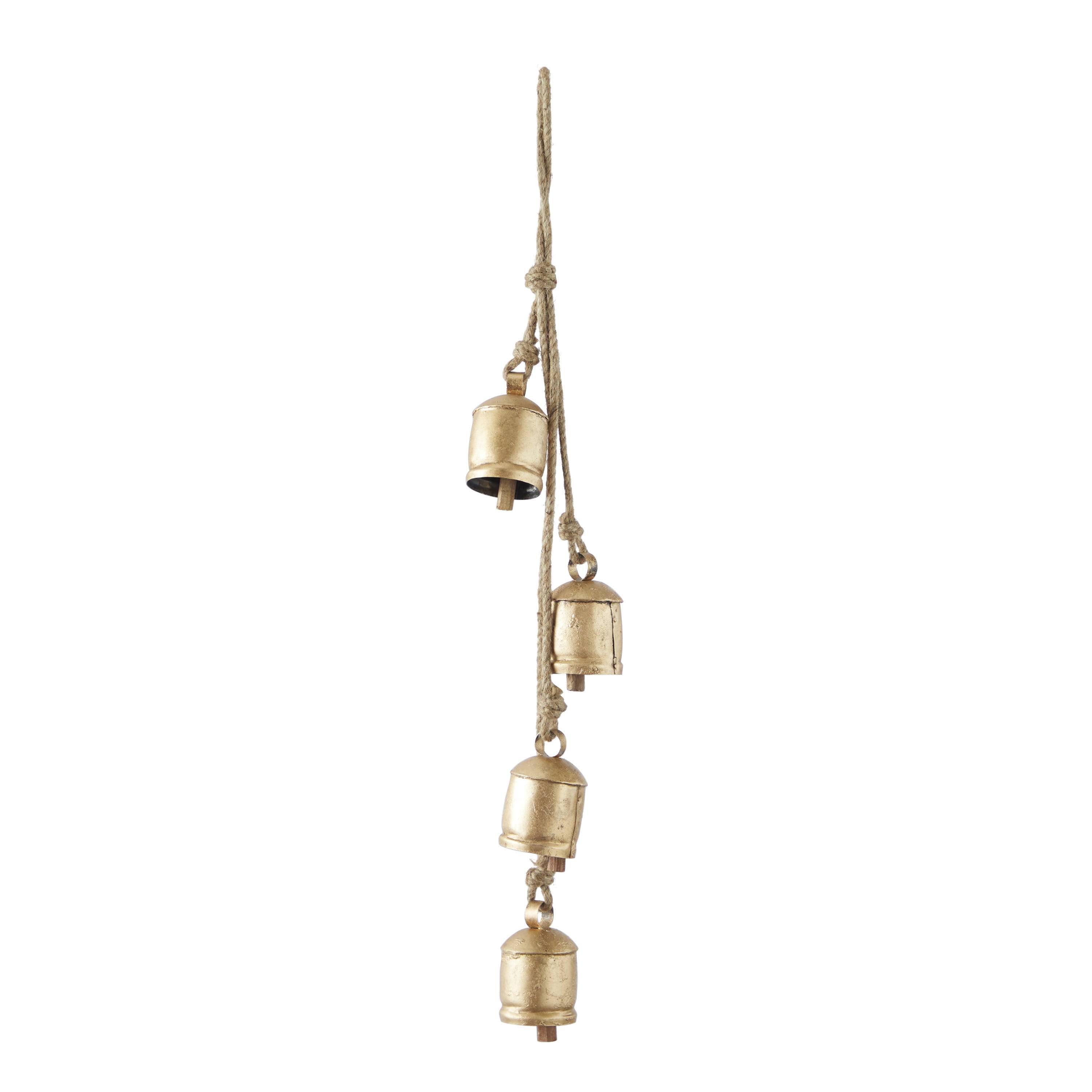 Monroe Lane Bohemian Metal Decorative Bell, Gold