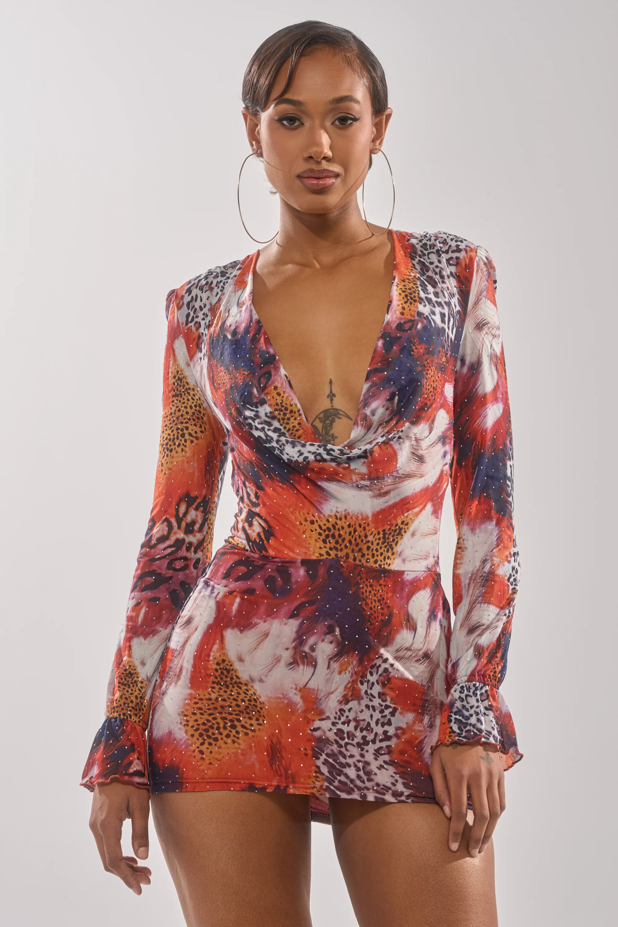 ON THE PROWL LEOPARD MINI DRESS - Akira Store