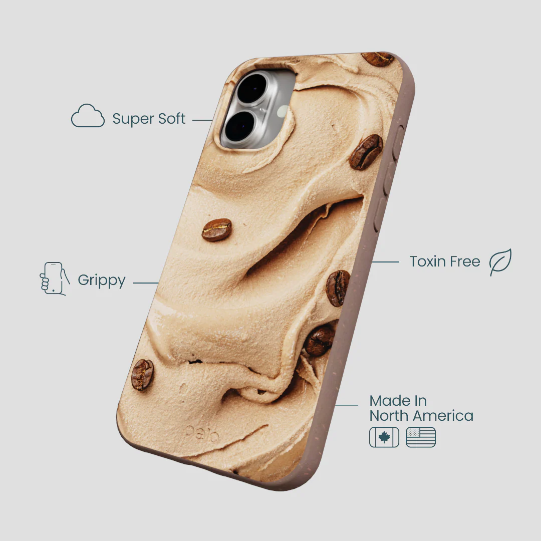 Chocolate Brown Espresso Swirl iPhone 16 Plus Case