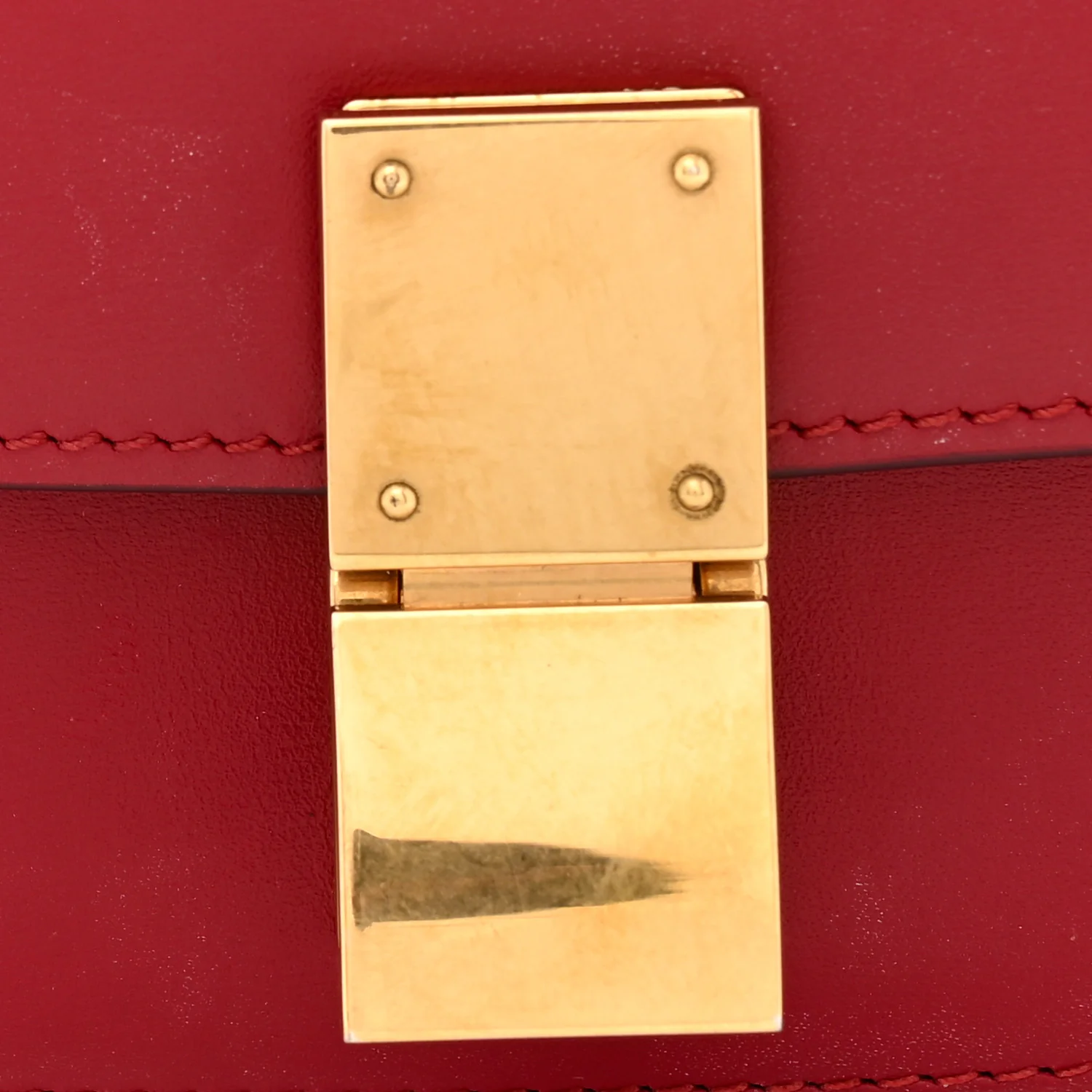 Box Calfskin Small Classic Box Flap Bag Red