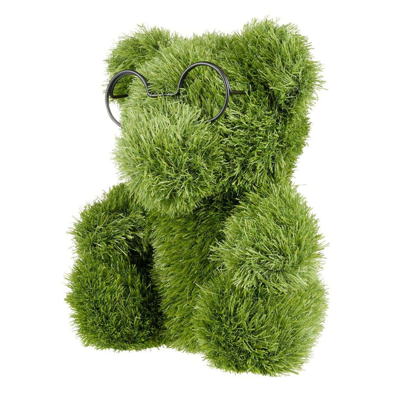 Décoration de jardin à poser gazon vert ourson 28x25xH35cm