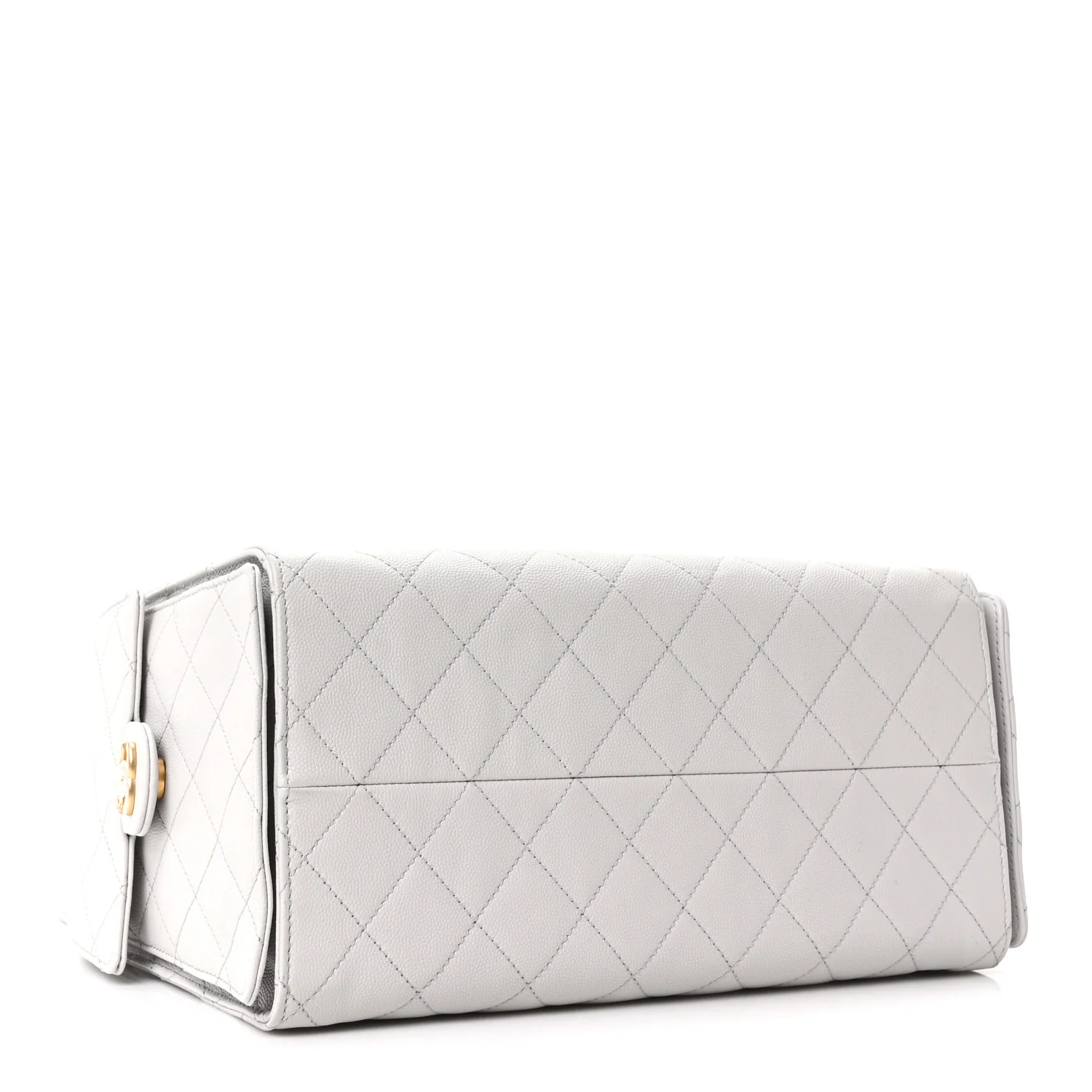 Caviar Quilted Medium Chanel 25 Handbag Light Gray