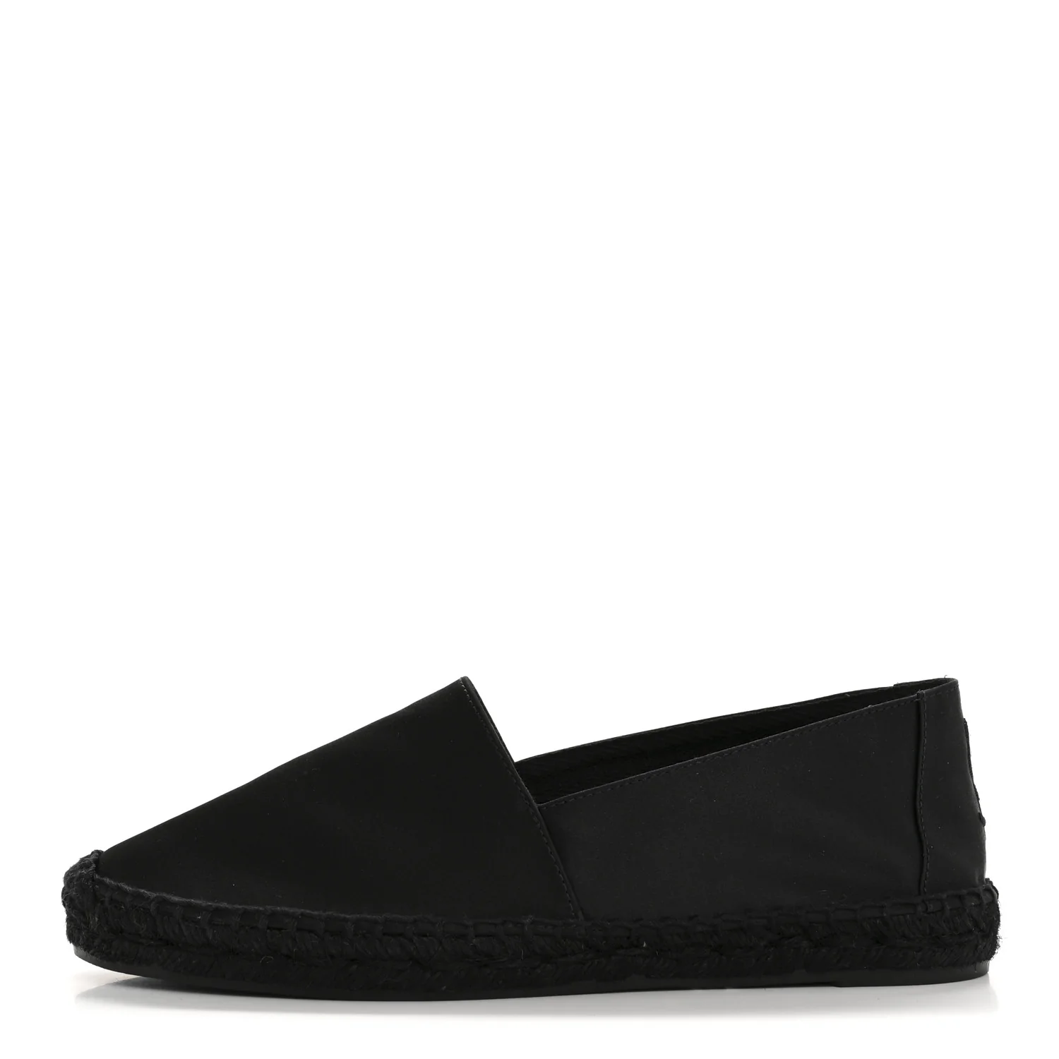 Crepe Satin Elba Espadrilles 38 Black