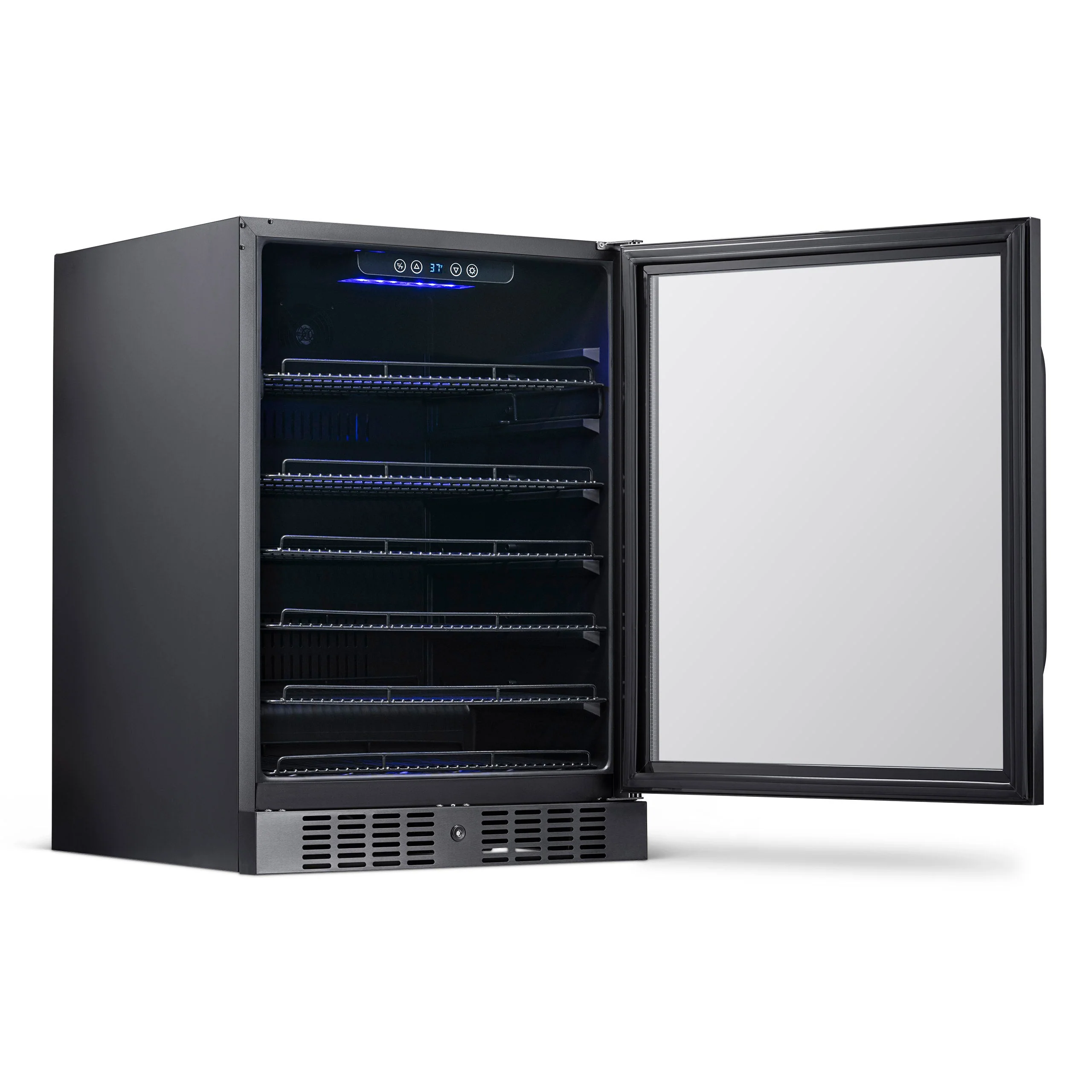 Newair 177-Can Built-In Black Beverage Fridge - 24