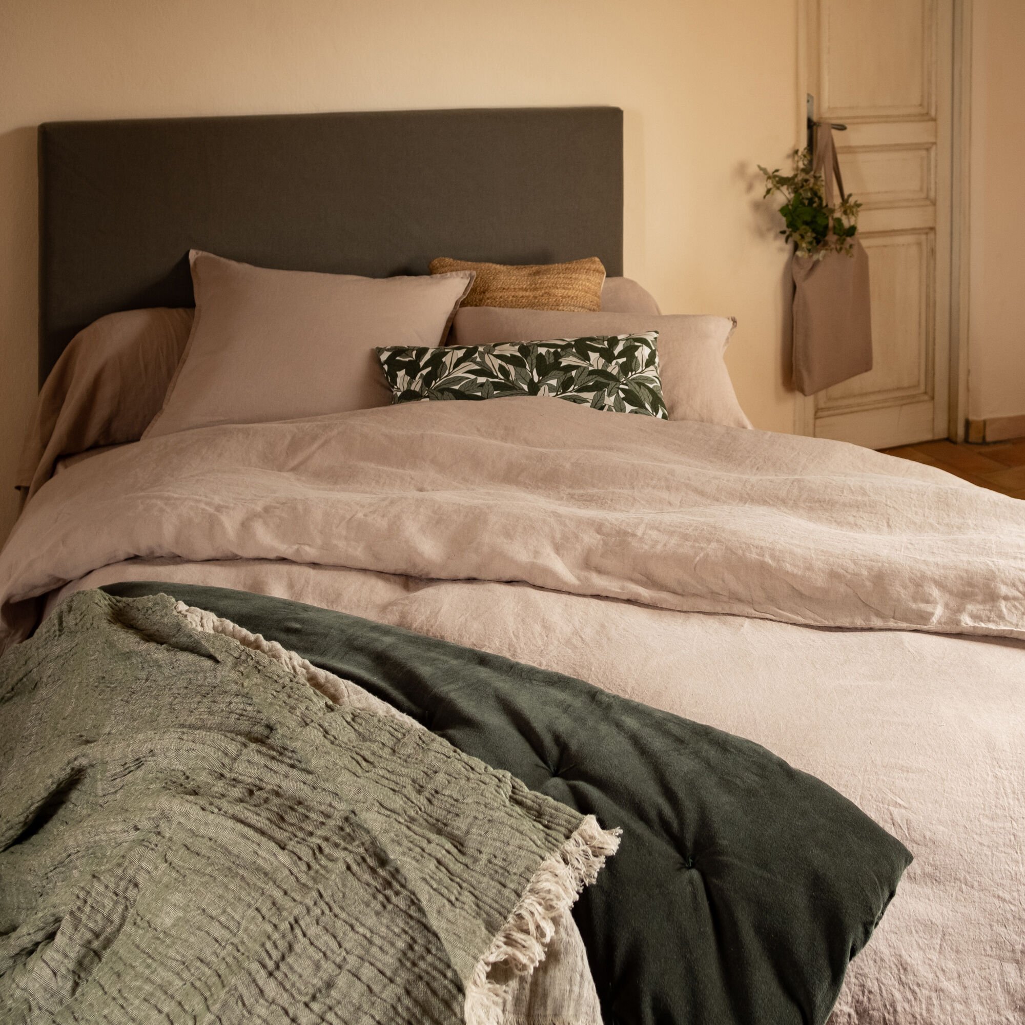 VENCE - Housse de couette en lin lavé240x220cm - beige