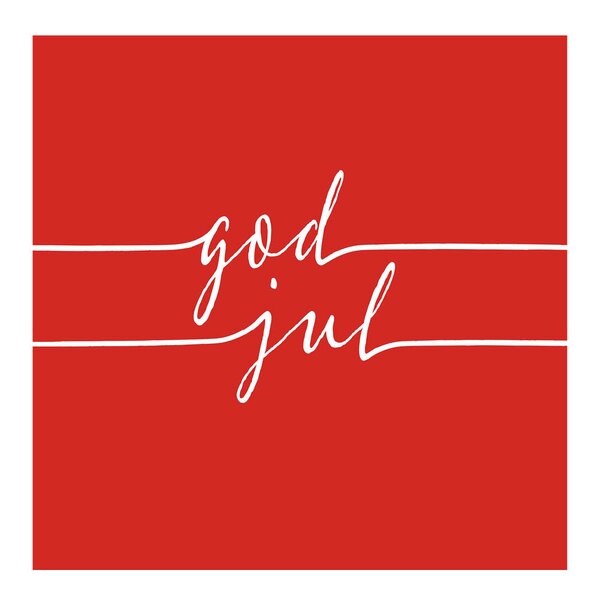 Serviett 33x33 cm 20 stk God Jul rød