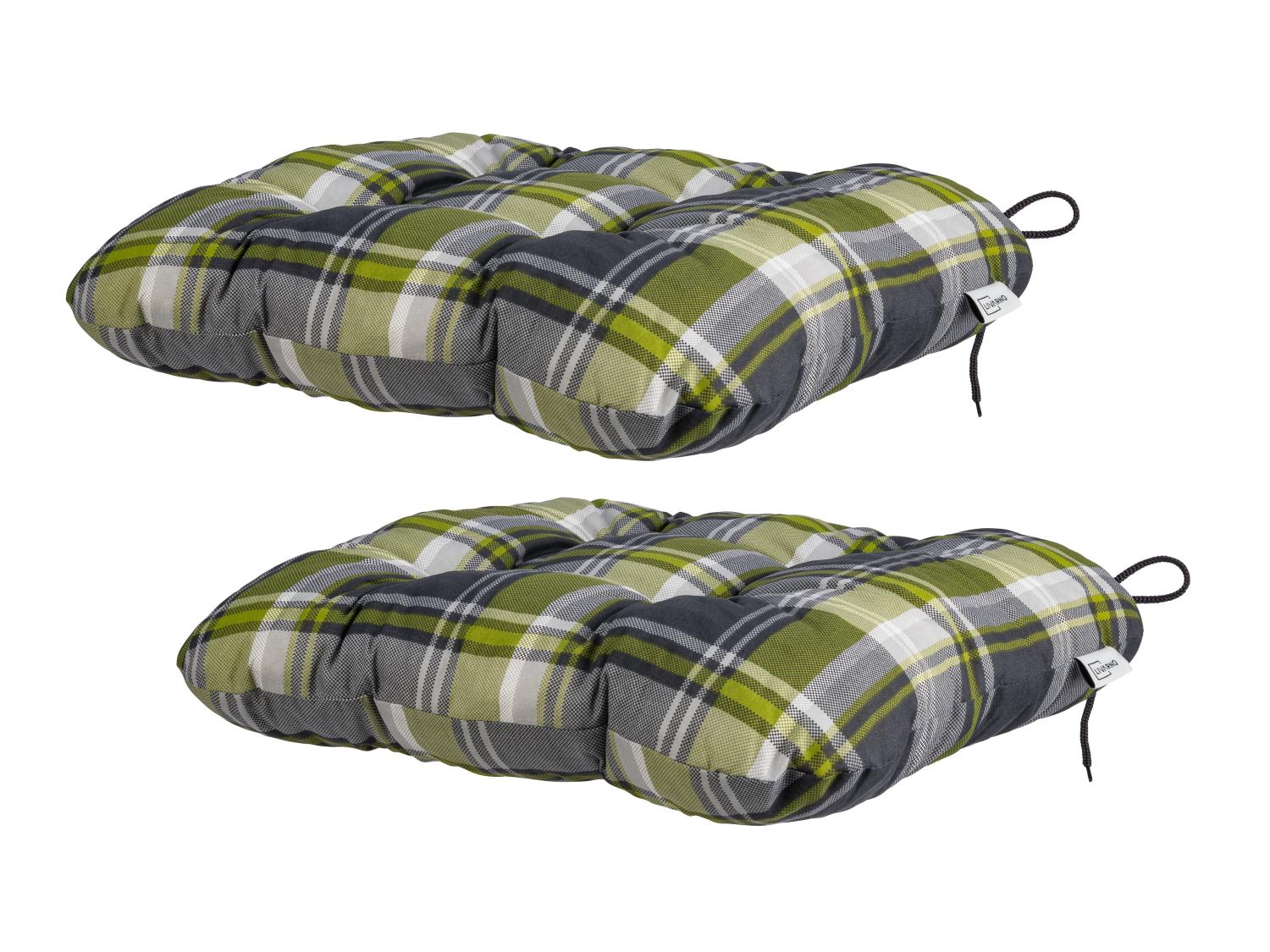 LIVARNO Lot de 2 Coussins de siges Valencia / Miami