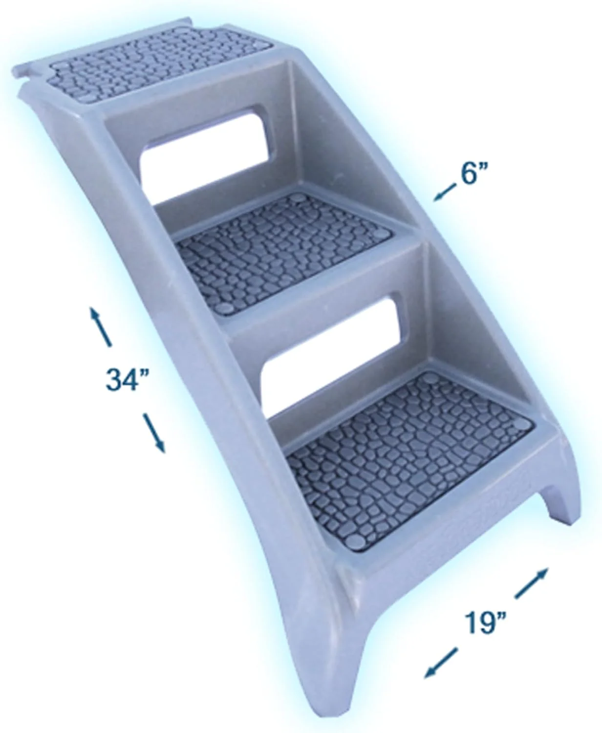 Baignoire surélevée pour animaux de compagnie, grand escalier turquoise combiné