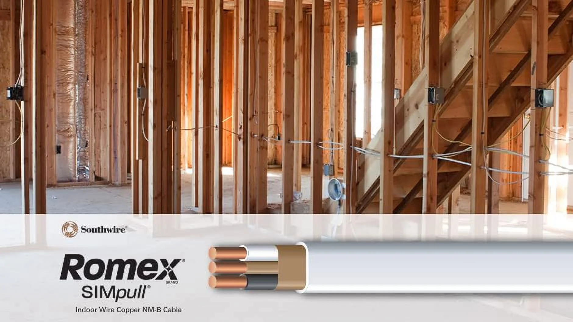 100' 14/2 w ground Romex brand SIMpull residential indoor electrical wire type NM-B 28827423, White(1) - Image 4