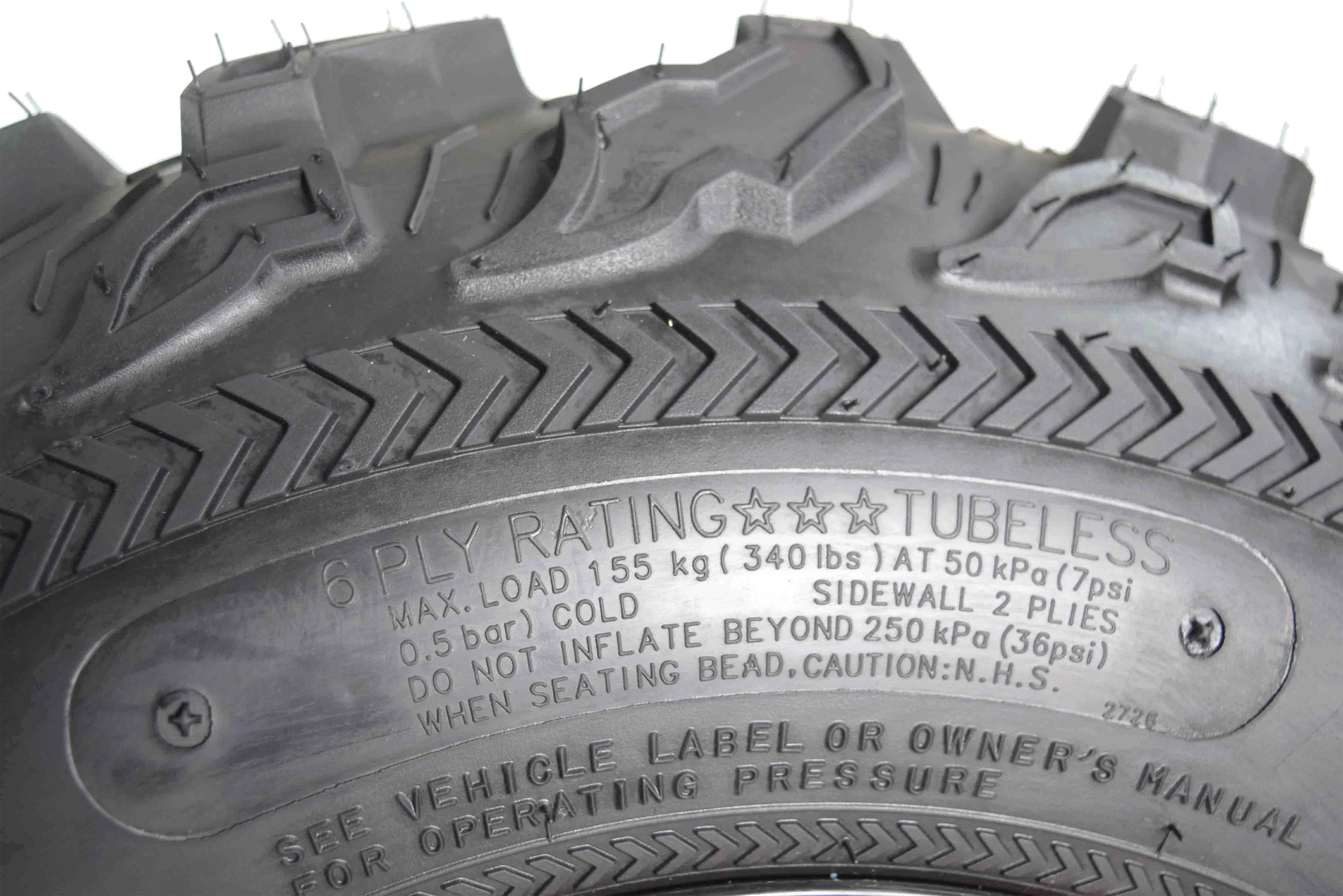 Kenda Bear Claw EX (2) 25x8 - 12 Front & (2) 25x11 - 10 Rear ATV 6 PLY Tires 4 Pack Set