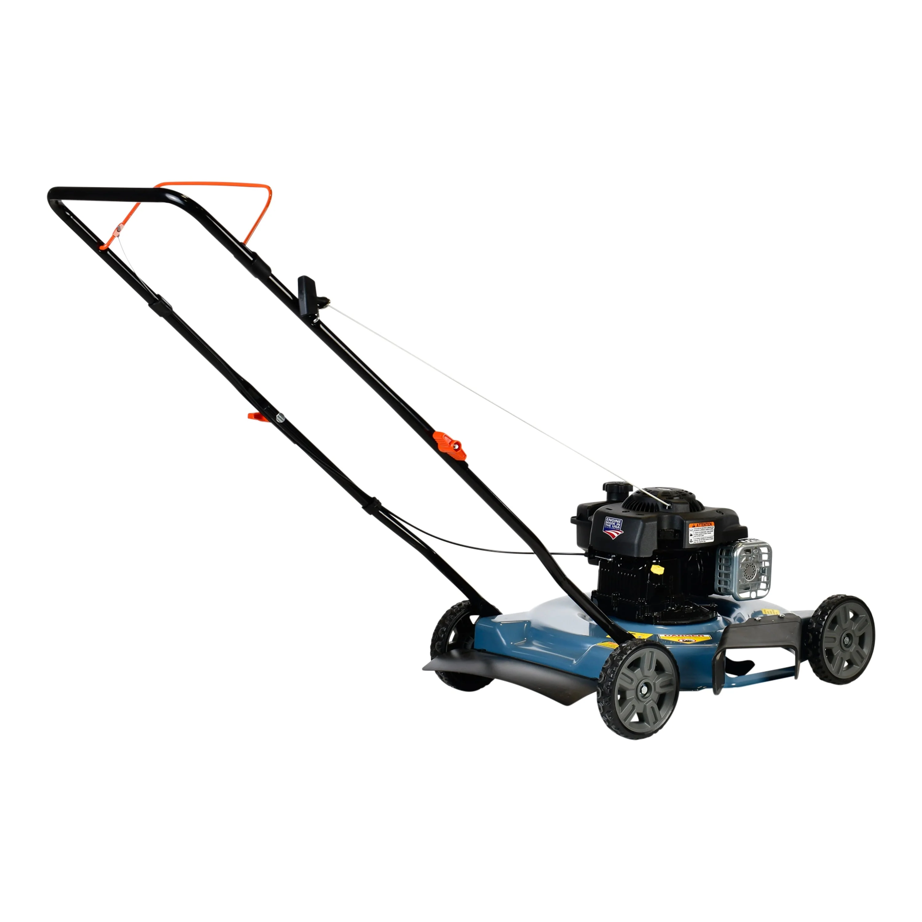 SENIX Gas Lawn Mower, 20 Inch, 125 cc 4 Cycle Briggs Stratton Engine, Push Lawnmower with Side Discharge, 3 Position Height Adjustment, LSPG L2, Blue(Manual Height Adjustment) Image 5