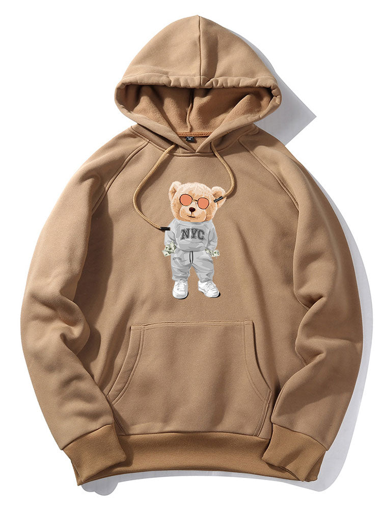 Sweat à capuche imprimé Rich Bear