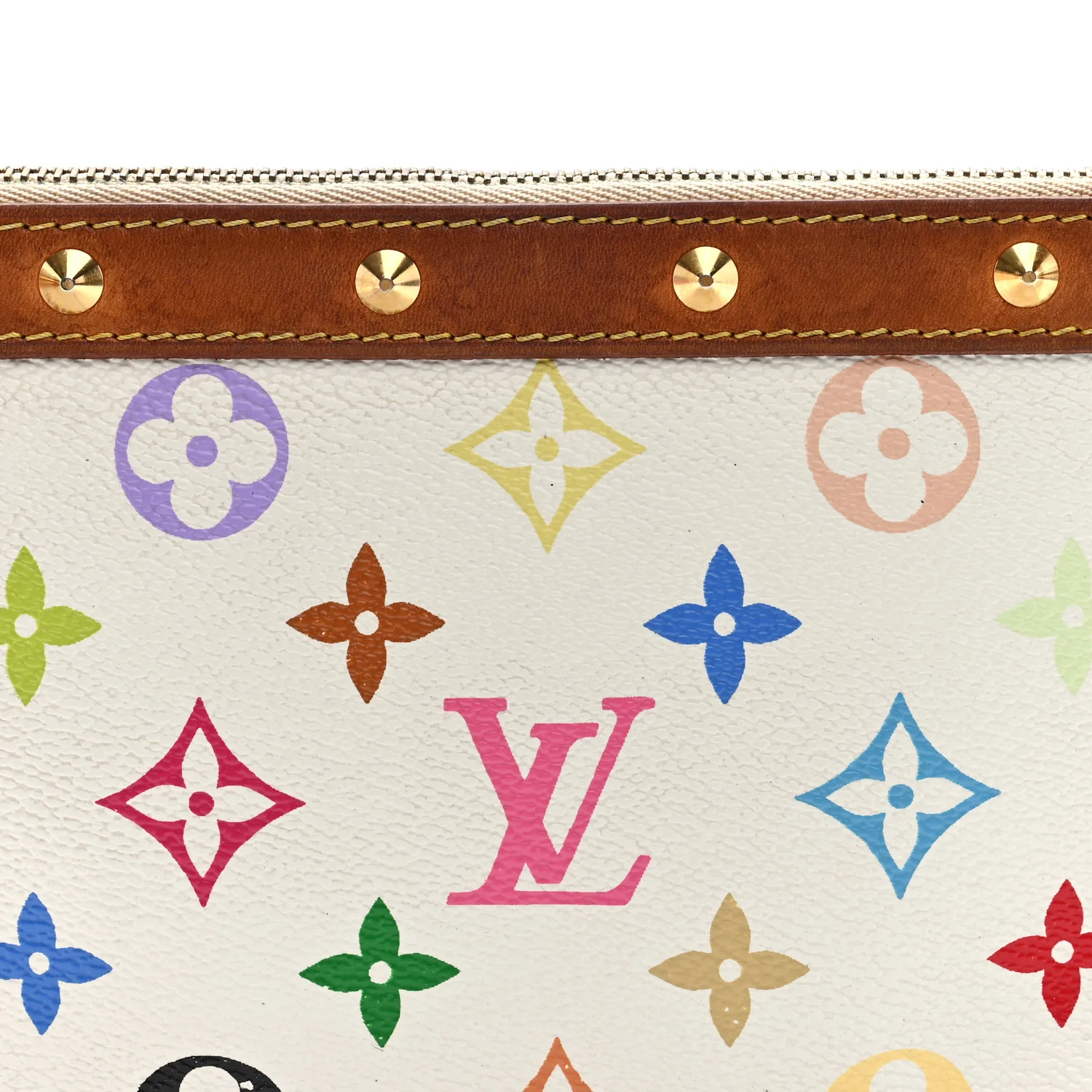 Monogram Multicolor Pochette Accessories White