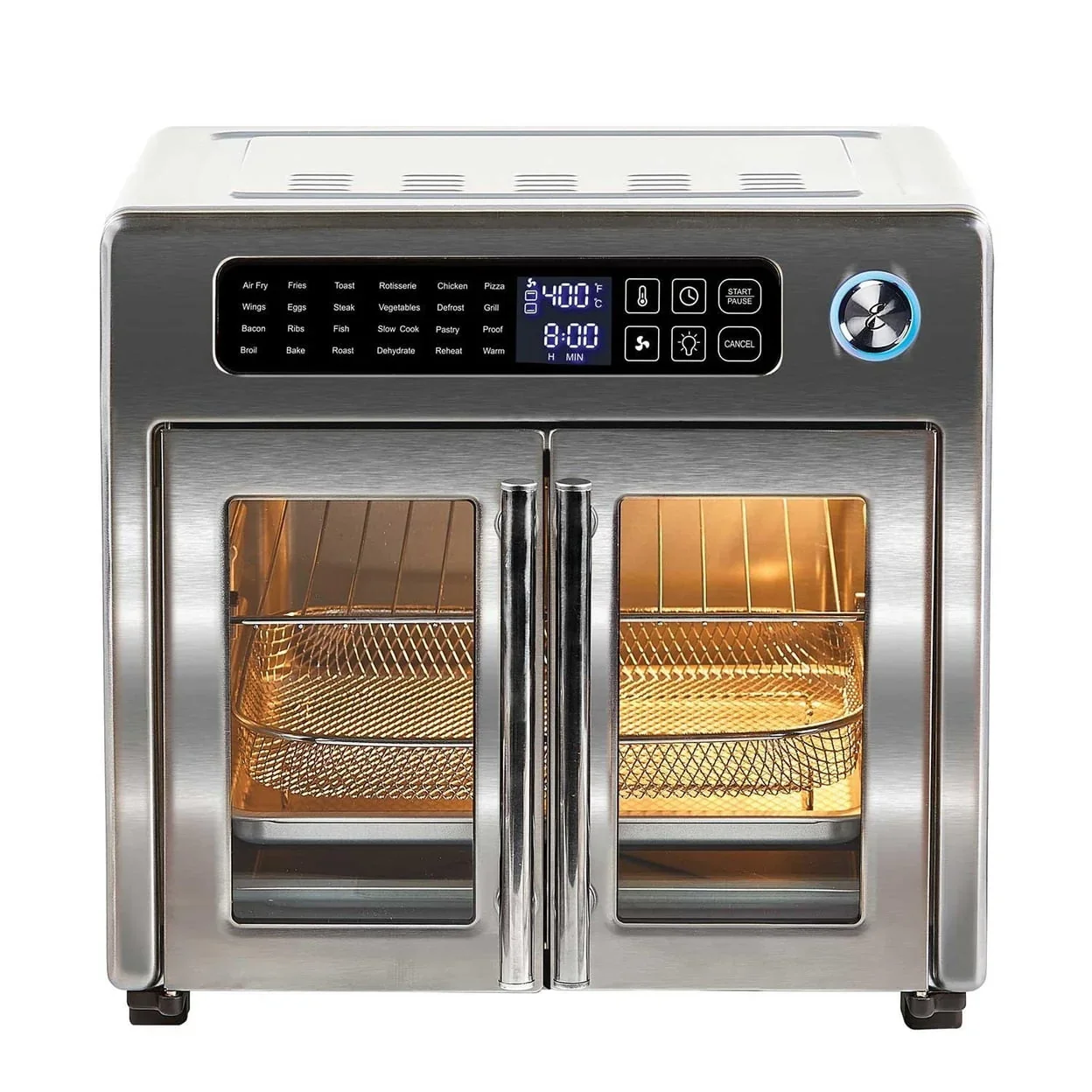 Emeril Lagasse 26 QT Extra Large Air Fryer, Convection Toaster Oven with French Doors, Stainless Steel